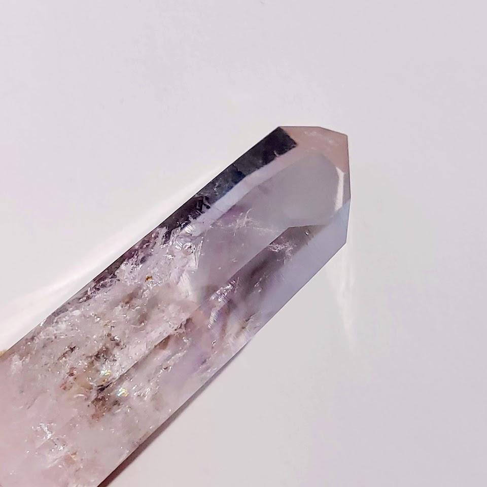 2 Moving Rare Enhydro Water Bubbles~ Brandberg Quartz Point With Light Purple Natural Tint from Namibia