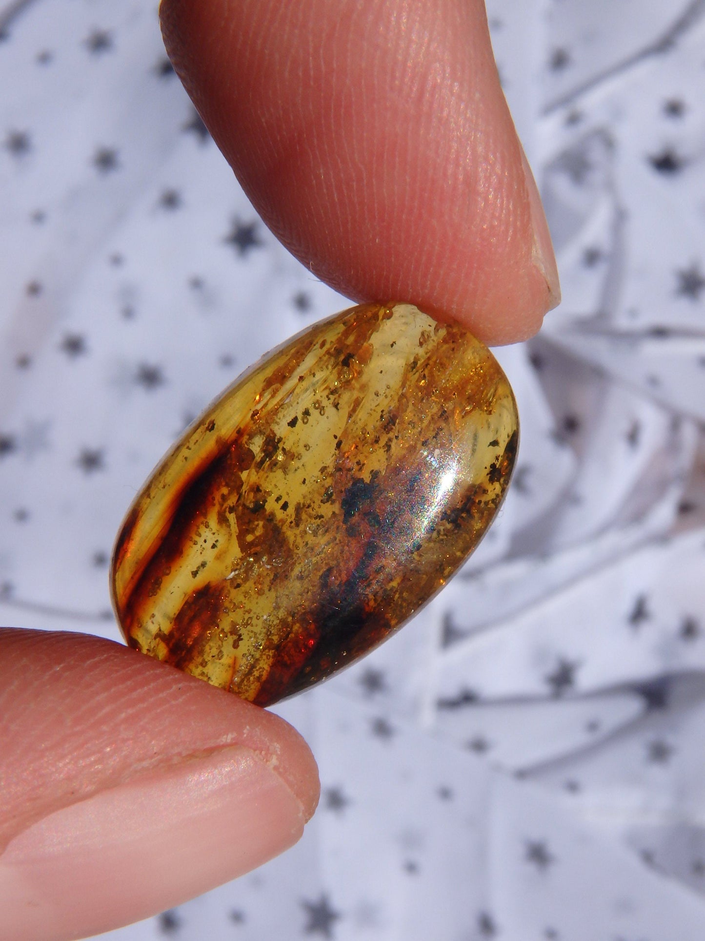 Beautiful Golden Amber Cabochon From Mexico~Ideal For Jewellery Making 2