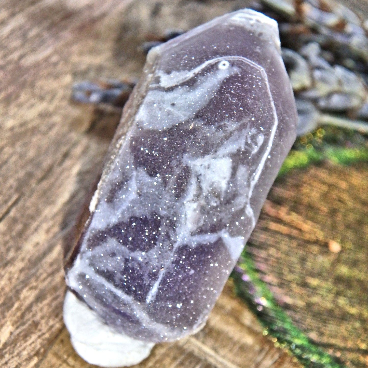Beautiful Druzy Crusted Brandberg Amethyst Collectors Point From Namibia