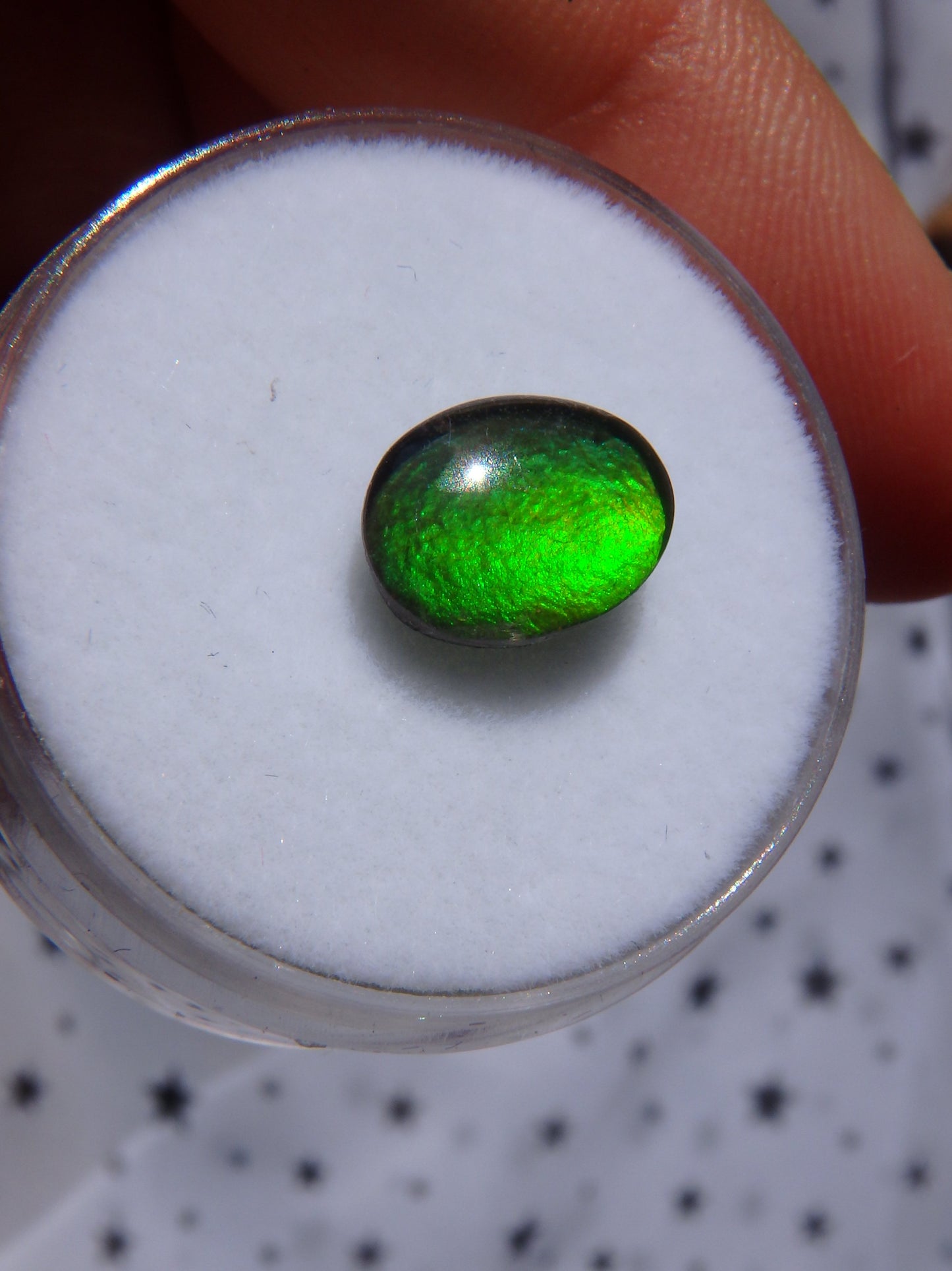 Gorgeous Flashes Quartz Capped Alberta Ammolite Cabochon For Jewellery Making 3 - Earth Family Crystals