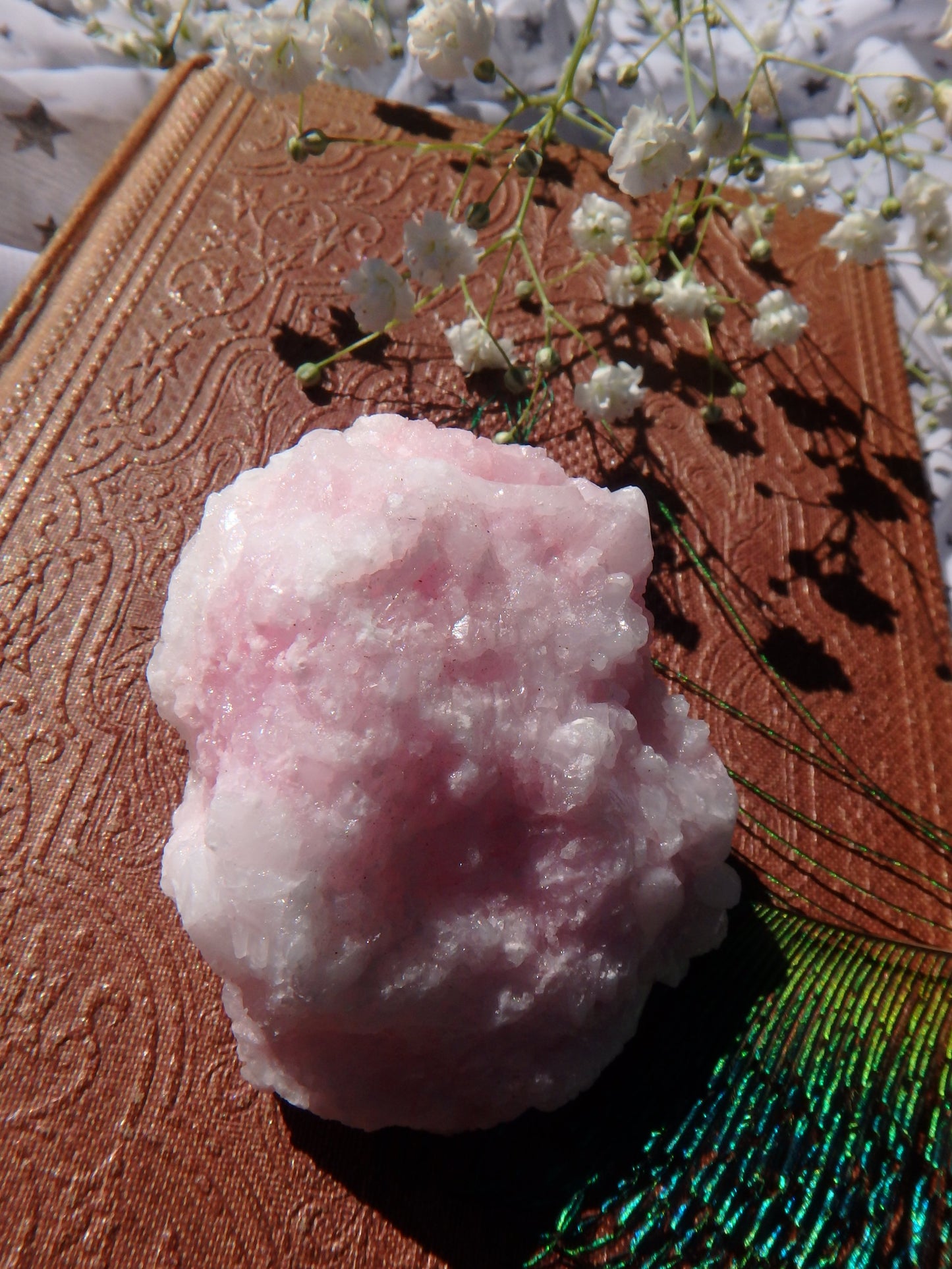 Pink Cotton Candy Aragonite Natural Chunk Specimen 2 - Earth Family Crystals