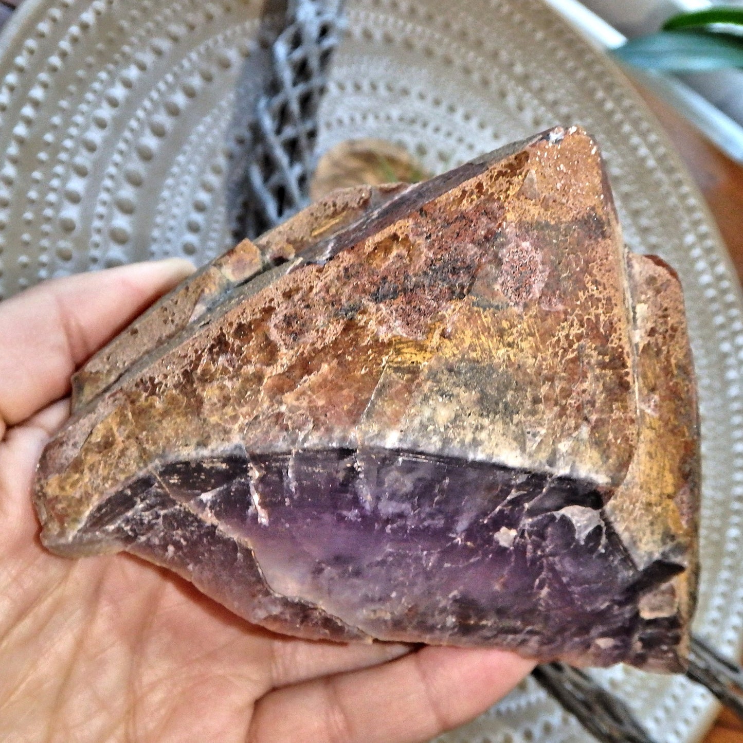 Soothing Body Red Mountain Auralite-23 Elestial Point With Record Keepers From Canada - Earth Family Crystals