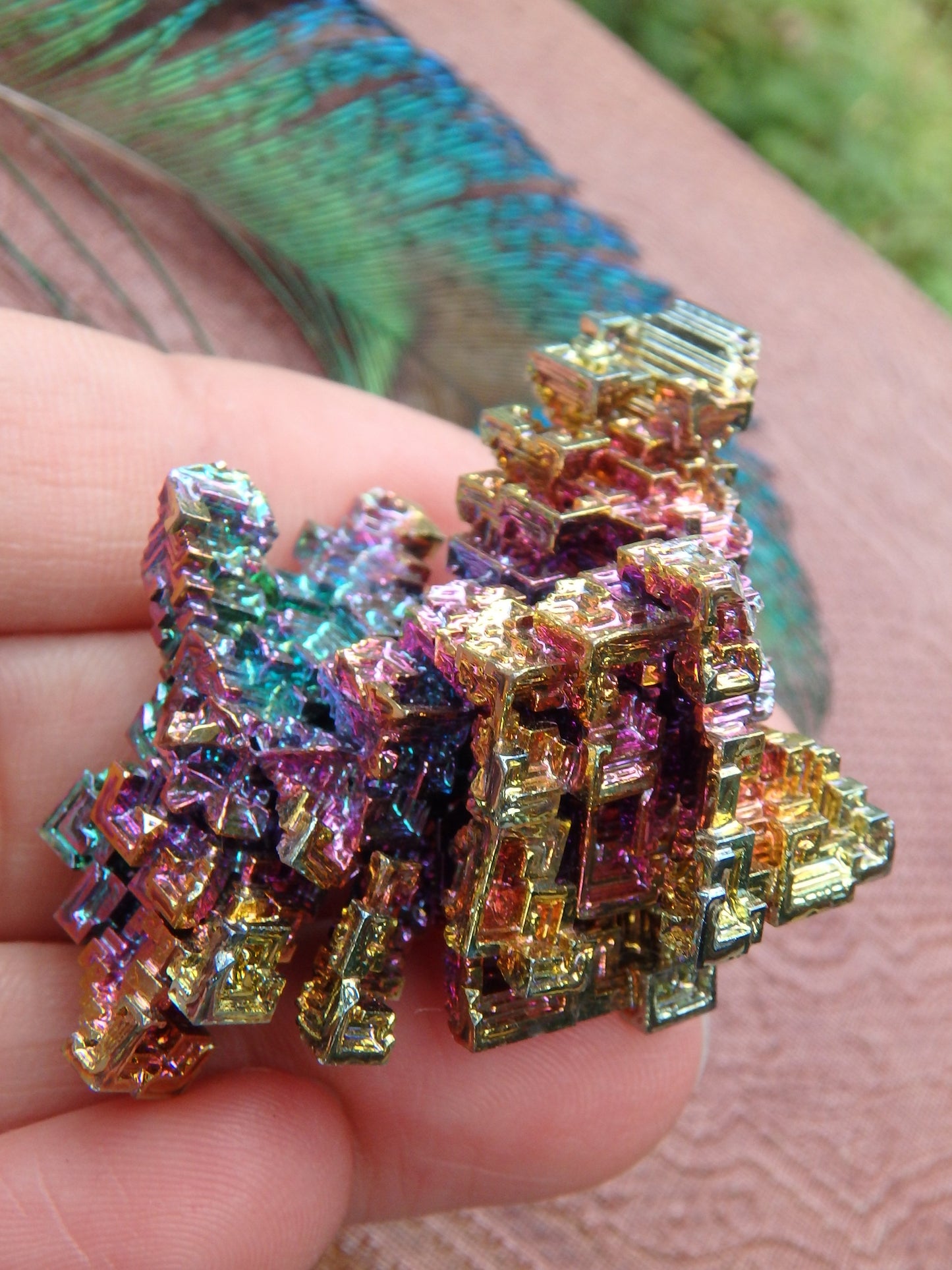 Incredible Rainbow Body Bismuth Free Form Specimen - Metiz Tier Price