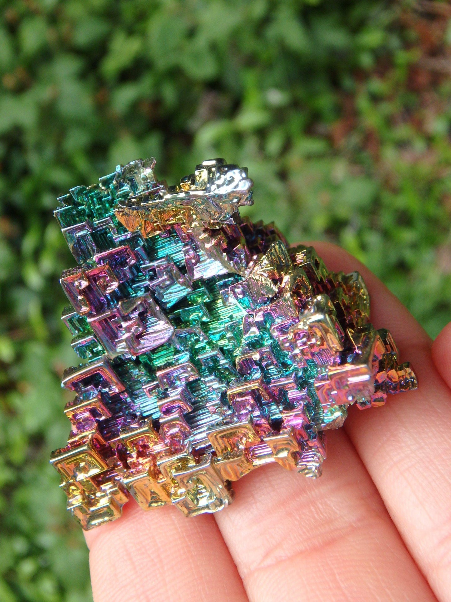 3D Structure Rainbow Bismuth Specimen From Germany