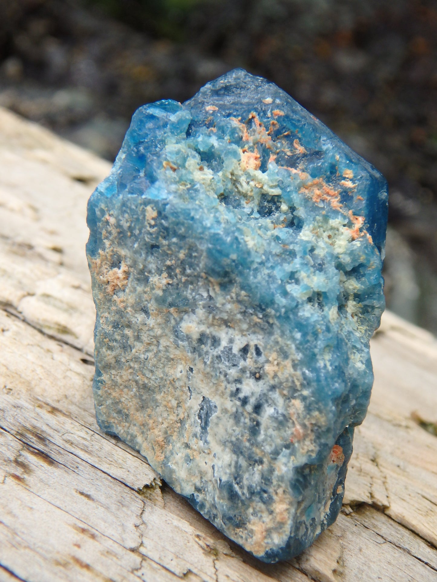 Natural Blue Apatite Point From Brazil- Perfect Throat Chakra Stone - Earth Family Crystals