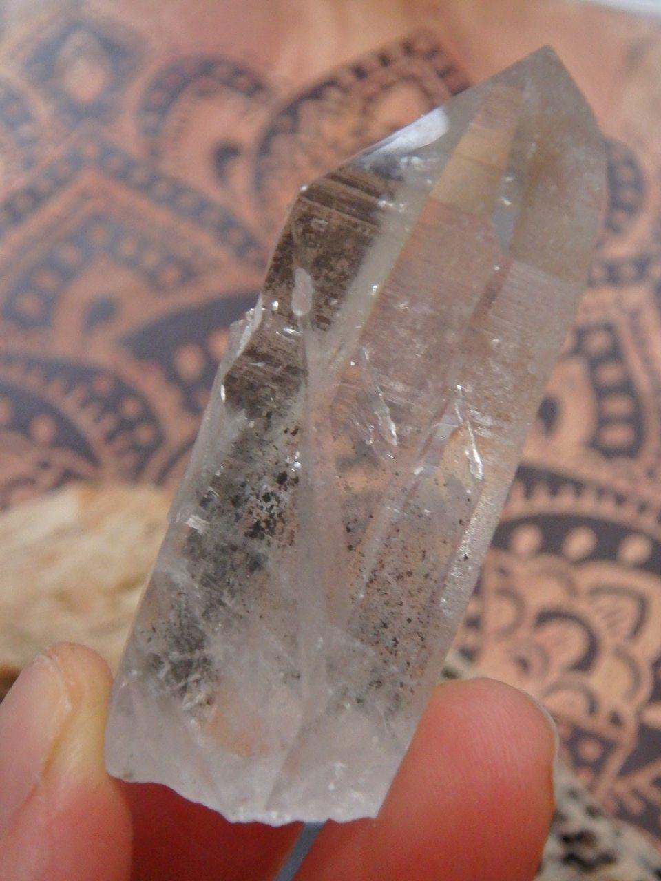 Arkansas Blue Phantom Clear Quartz Point