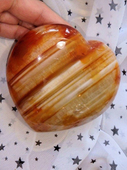 Amazing Ribbon Patterns Large Carnelian Love Heart
