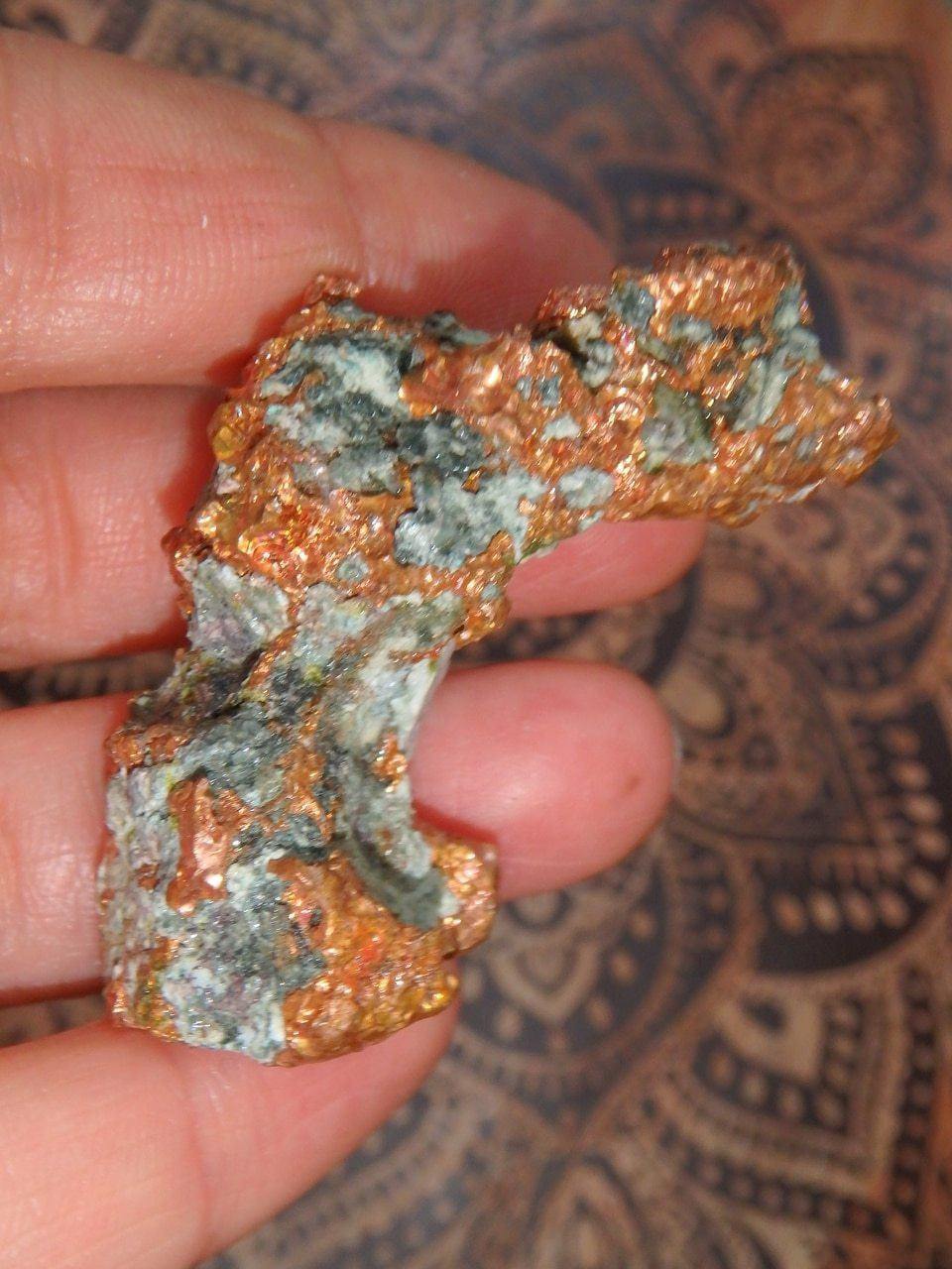 Dense Golden Copper Raw Free Form From Michigan