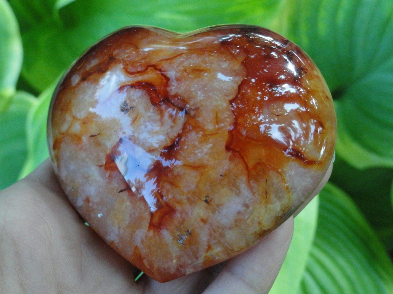 CARNELIAN HEART~Stone of Creativity, Sexuality, Relief of Anger & Frustration**