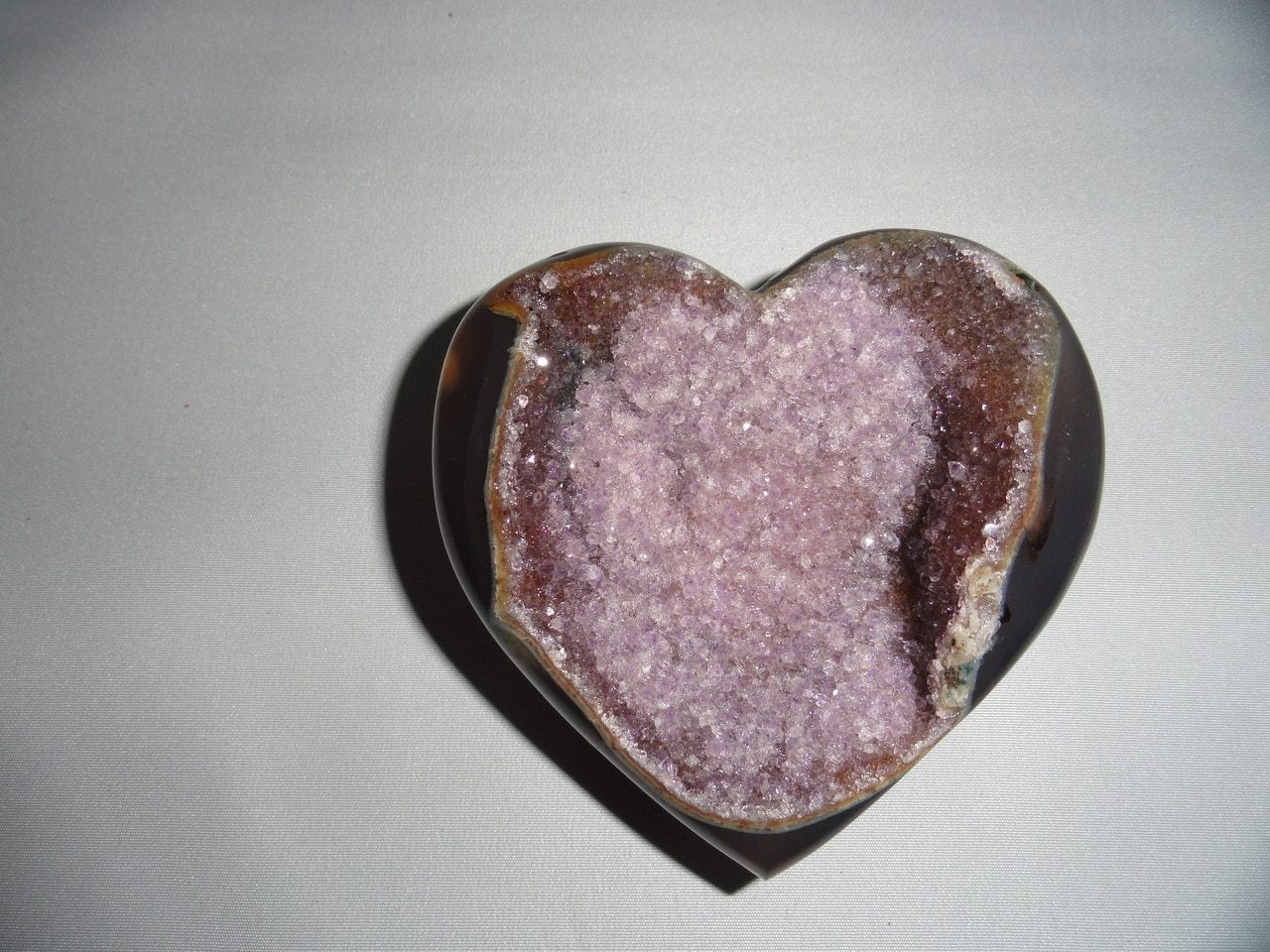 LAVENDER AMETHYST GEODE HEART~ STONE OF PROTECTION, FREEDOM FROM ADDICTIONS* - Earth Family Crystals