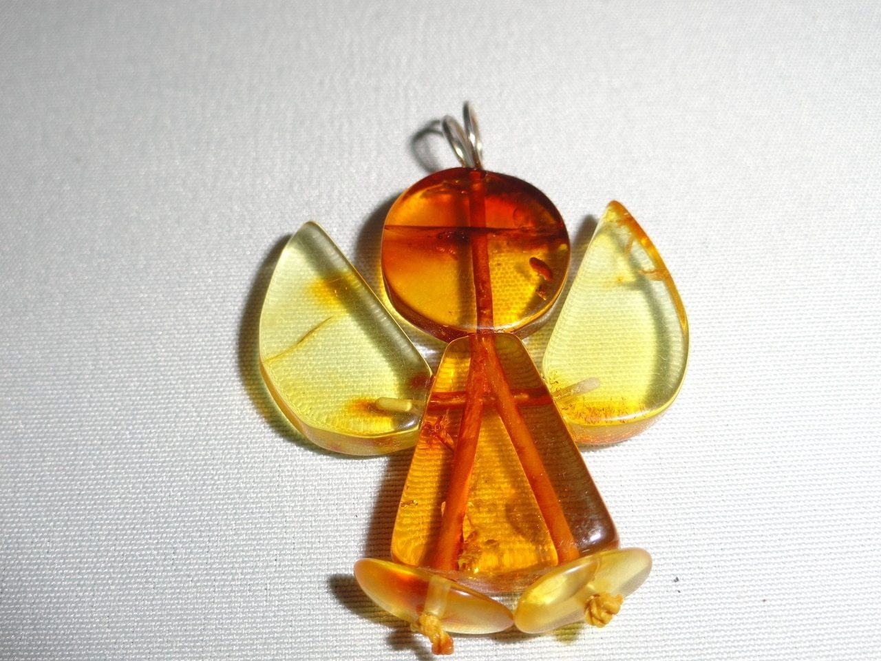 BALTIC AMBER ANGEL PENDANT ~ Calms Nerves, Increases Confidence & Mental Clarity*
