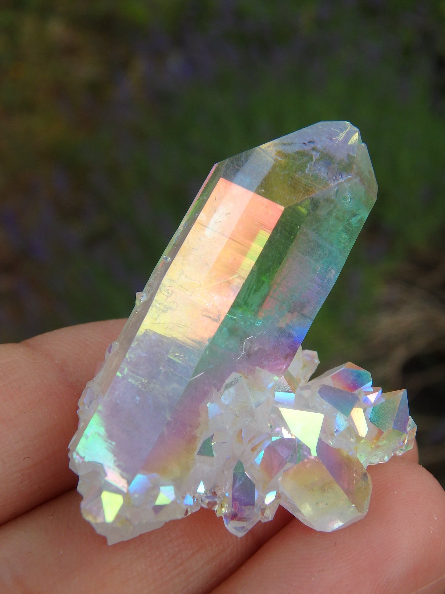Incredible Angel Aura Opal Glow Elestial Quartz Formation From Arkansas - Metiz Tier Price