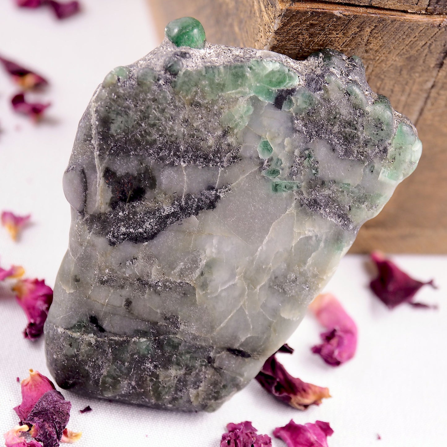 Green Emerald Partially Polished Slice From Brazil #2 - Earth Family Crystals