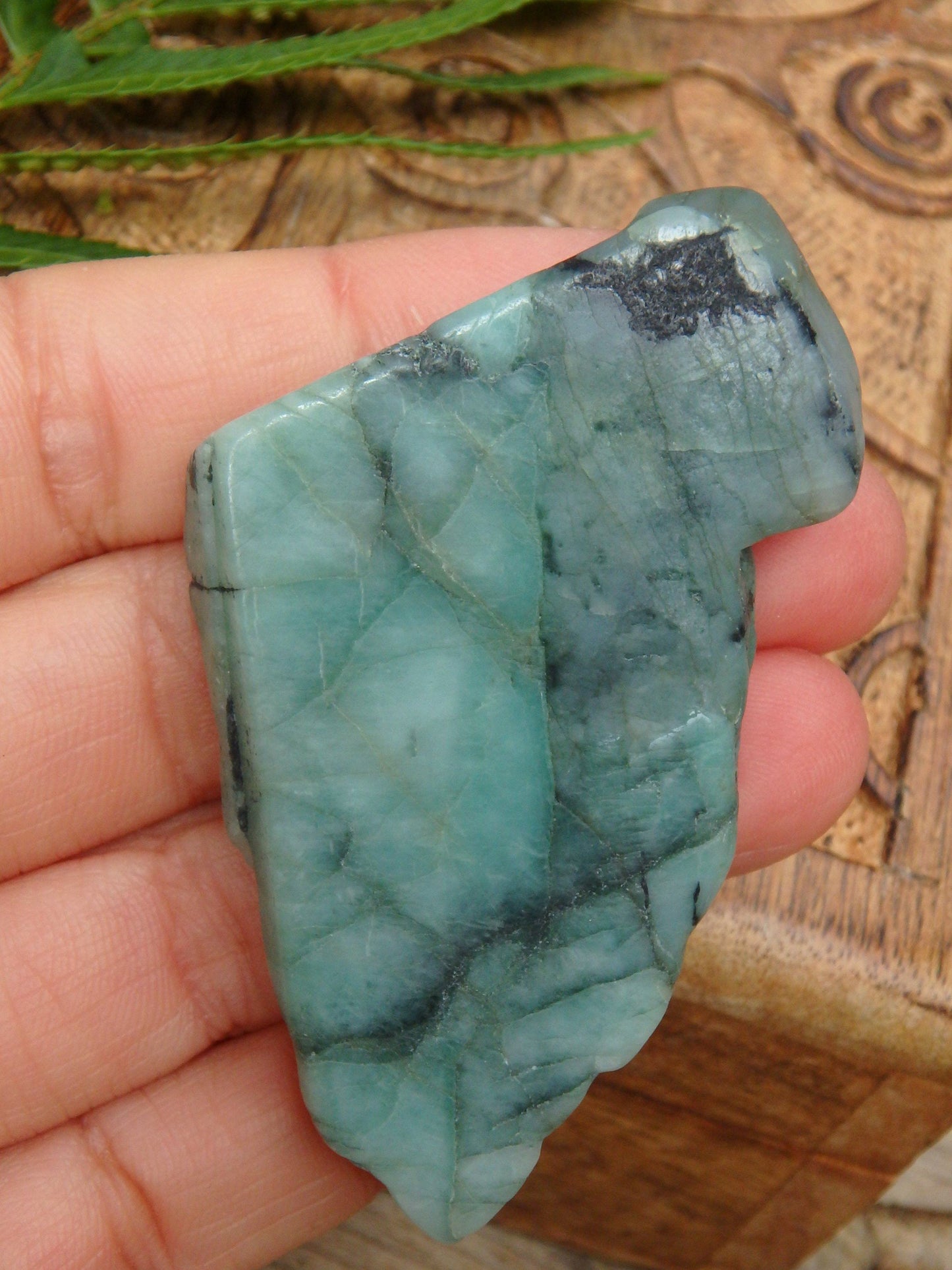 Deep Green Emerald Slice From Brazil 1