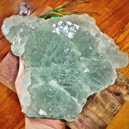 4.8 LB Huge Cubic Ice Green Fluorite Natural Specimen Perfect for Display