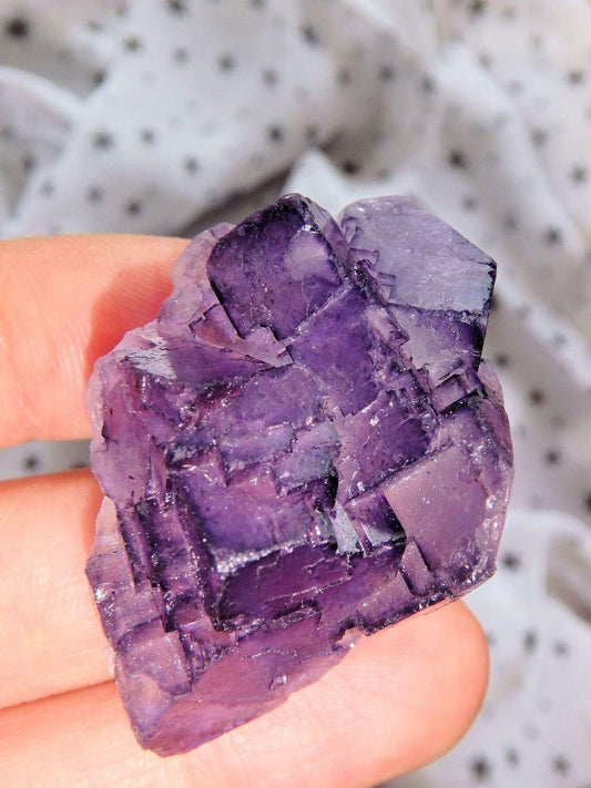 3D Contrast Midnight Purple Fluorite Cluster From Mexico