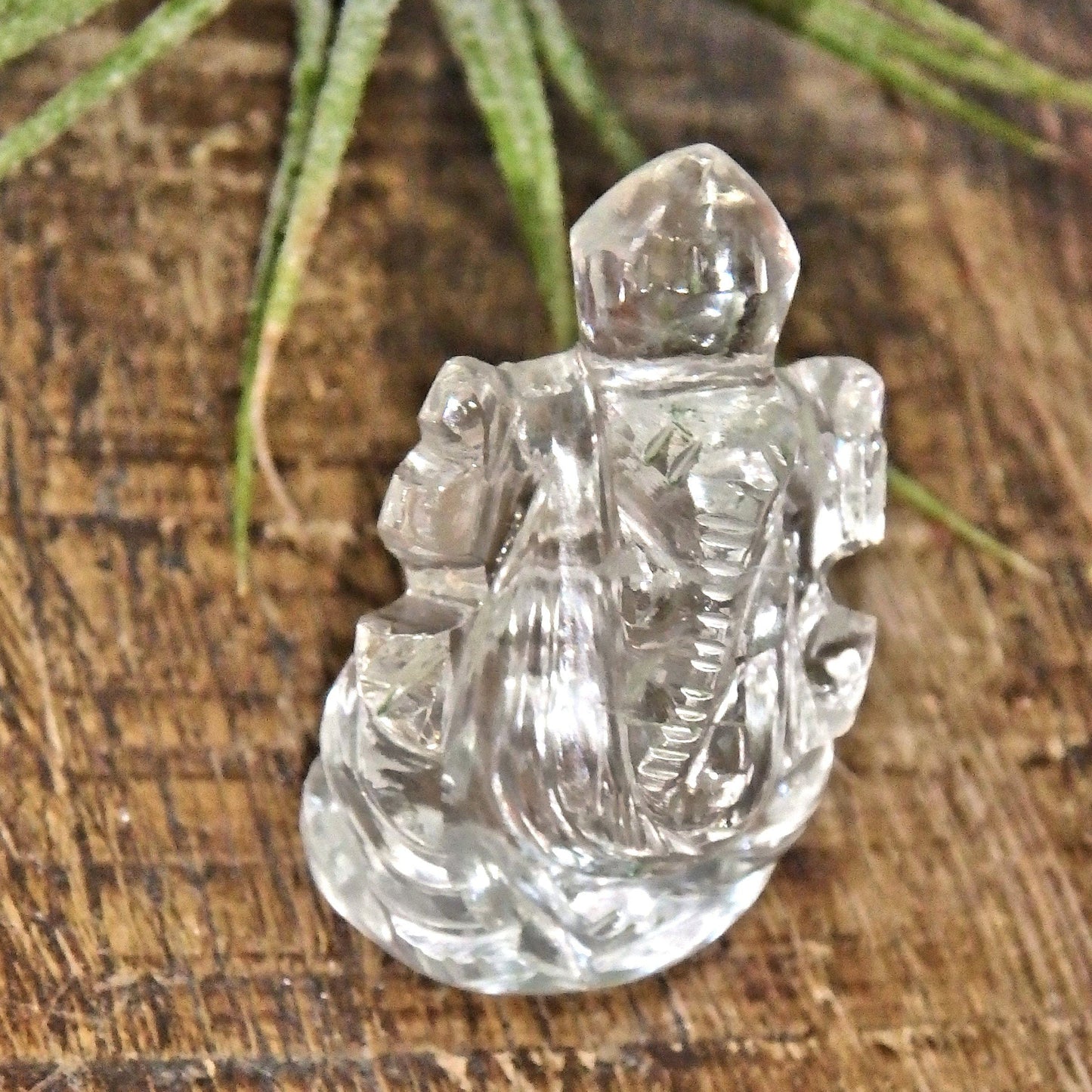 Clear Quartz Ganesha Dainty Carving- The Remover of Obstacles