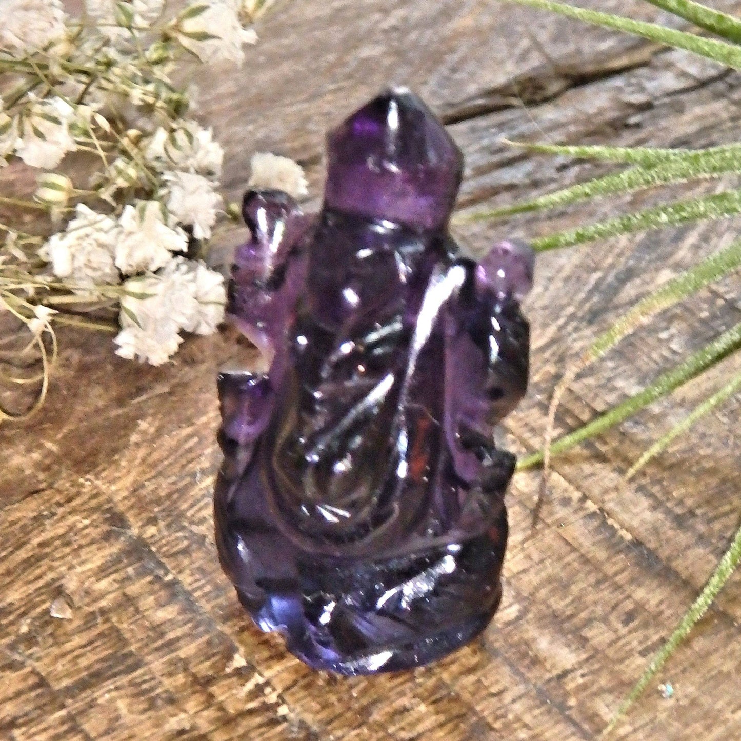 Brilliant Fluorite Ganesha Dainty Carving- The Remover of Obstacles
