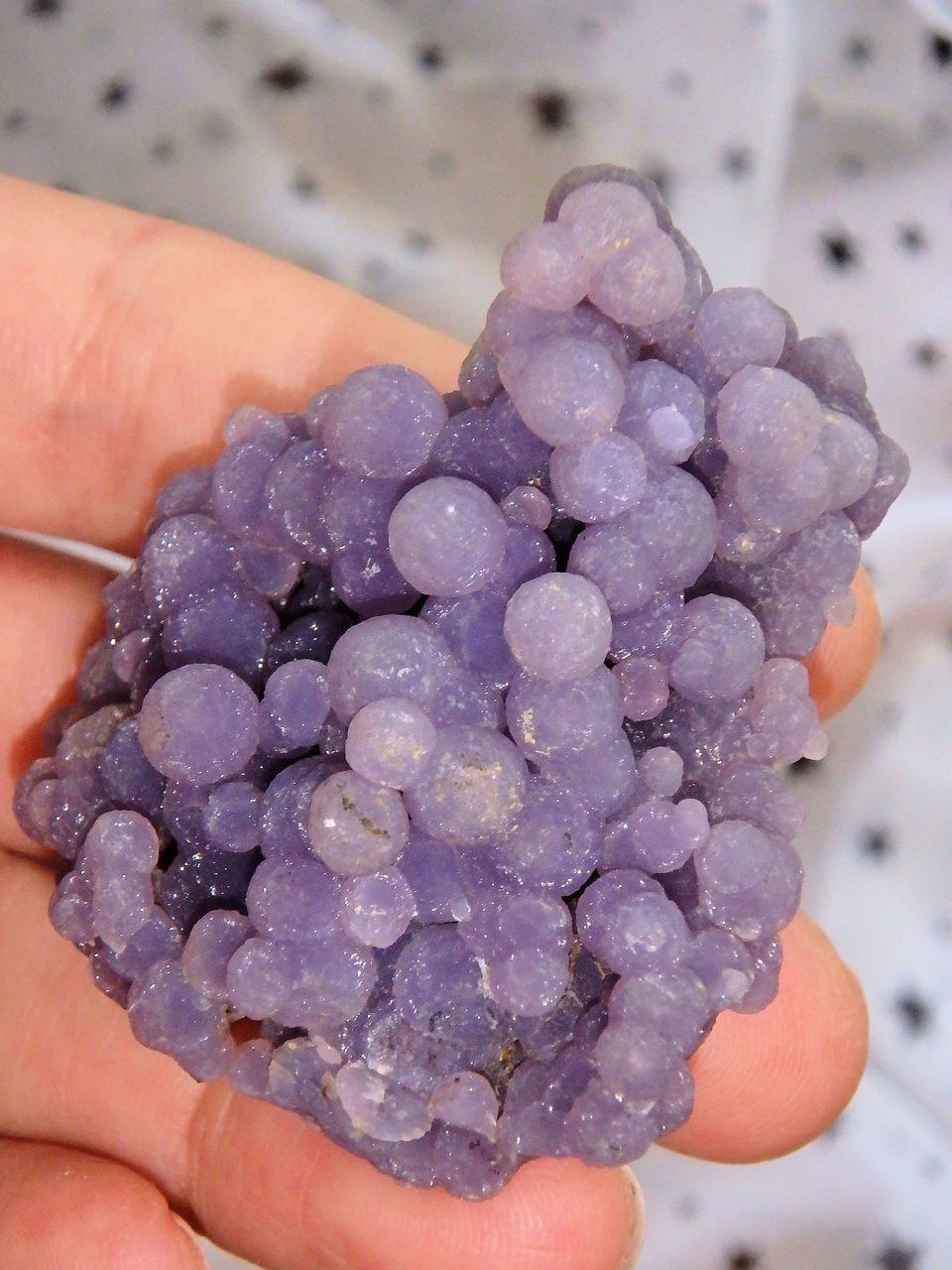 Deep Purple Shimmer Grape Agate Cluster From Indonesia