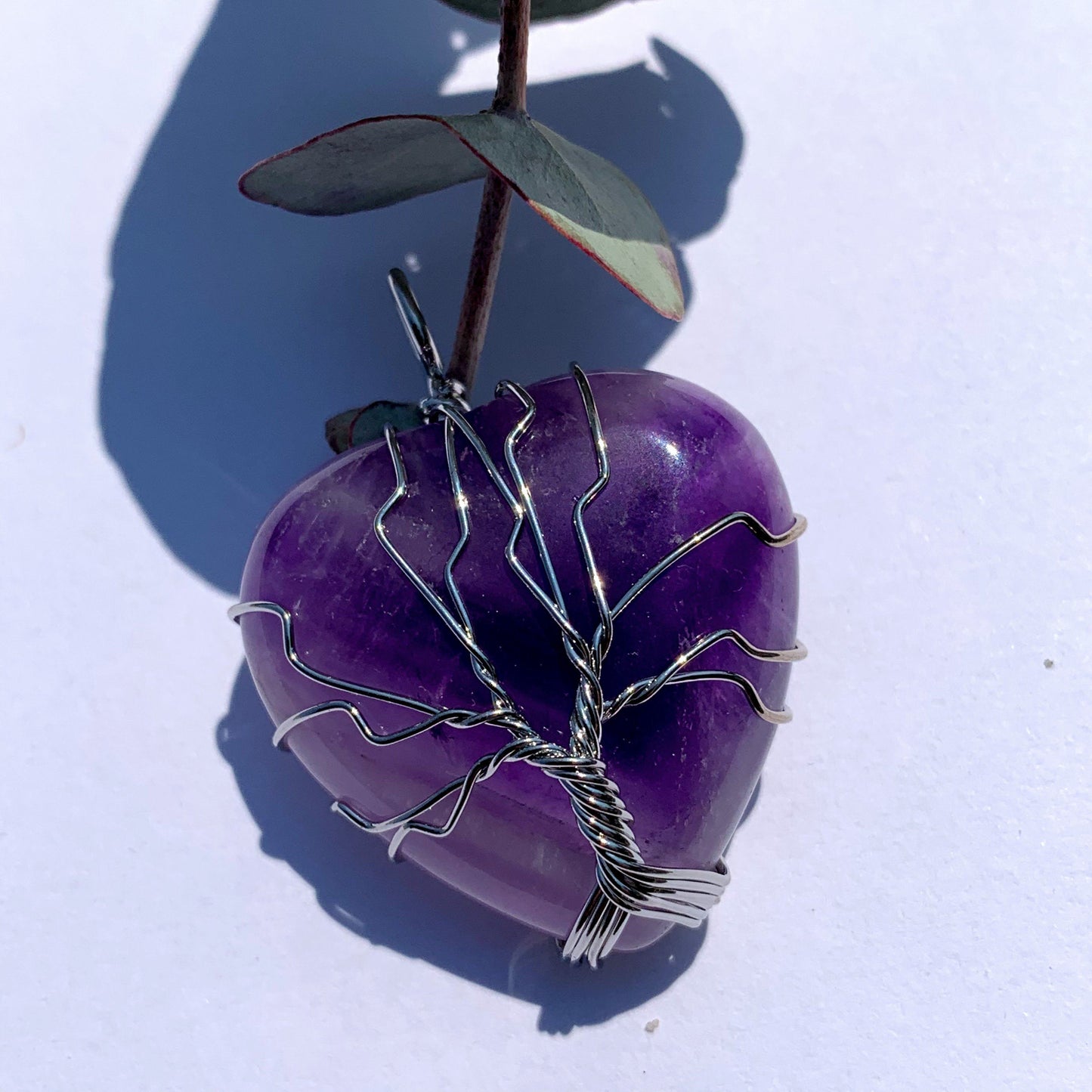 Amethyst Tree of Life Wire Wrapped Pendant #1