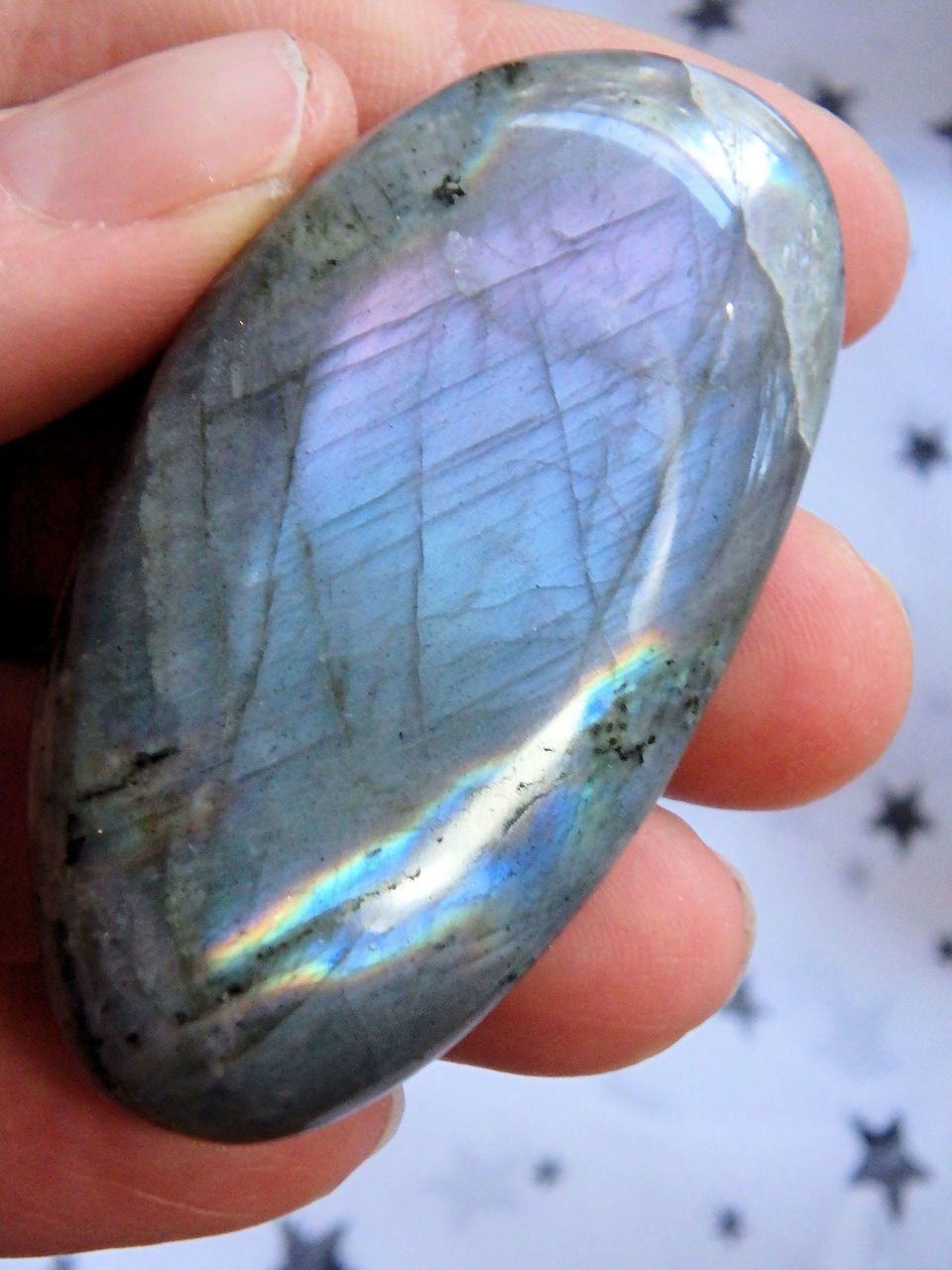 Blue Labradorite Polished Palm Stone 2
