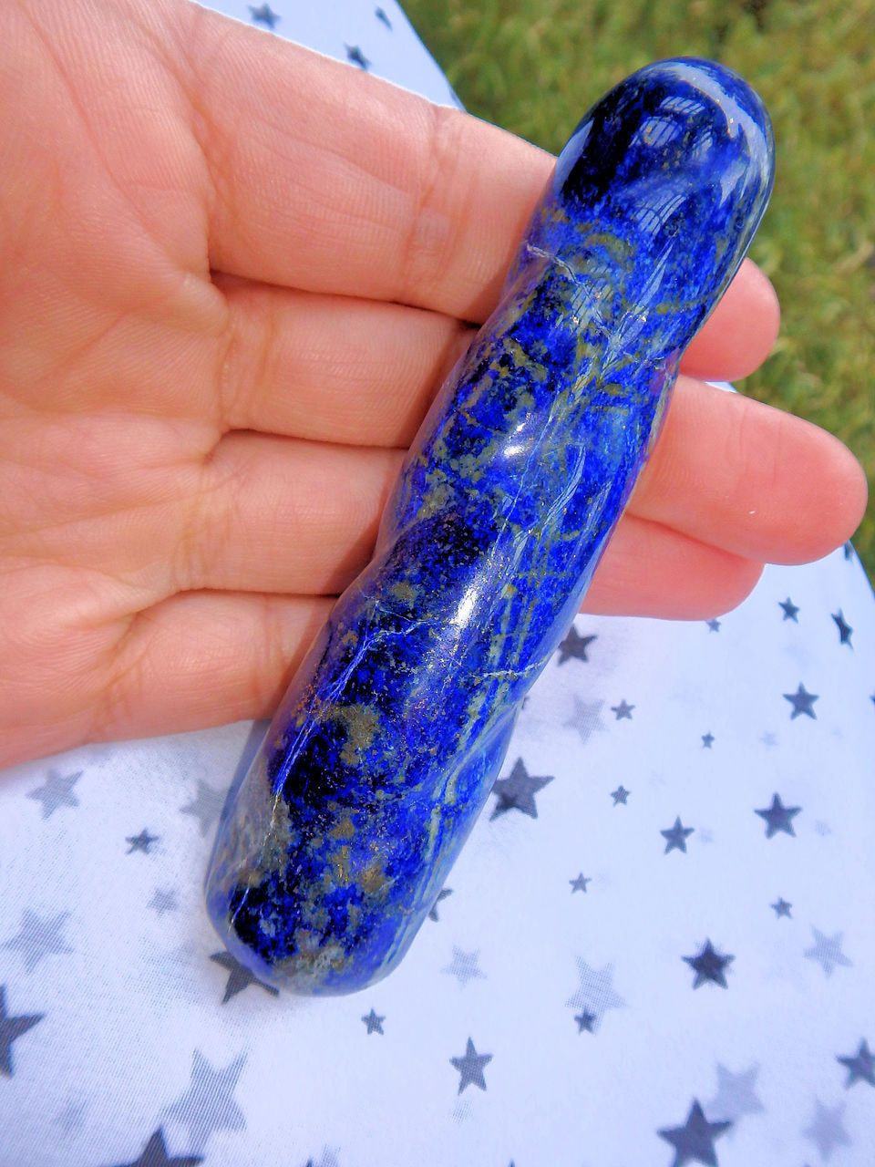 Cobalt Blue Lapis Lazuli Twist Wand