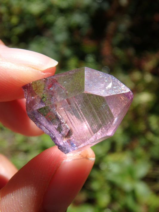 Adorable Dainty Rose Aura Colombian Lemurian Quartz Point 5