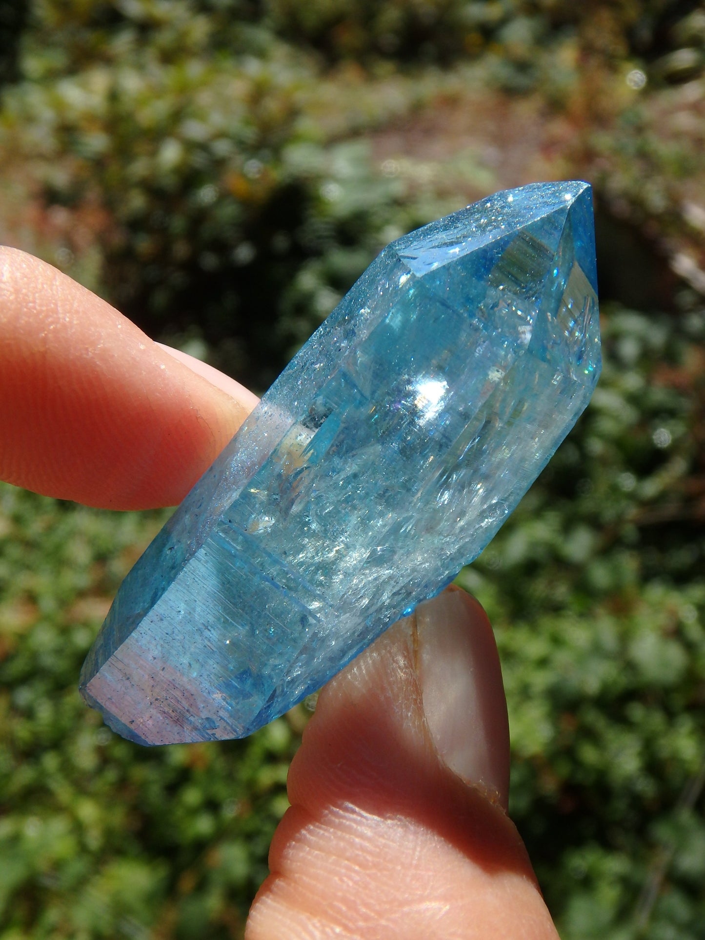 Powerful Double Terminated Aqua Aura Colombian Lemurian Quartz Point - Metiz Tier Price