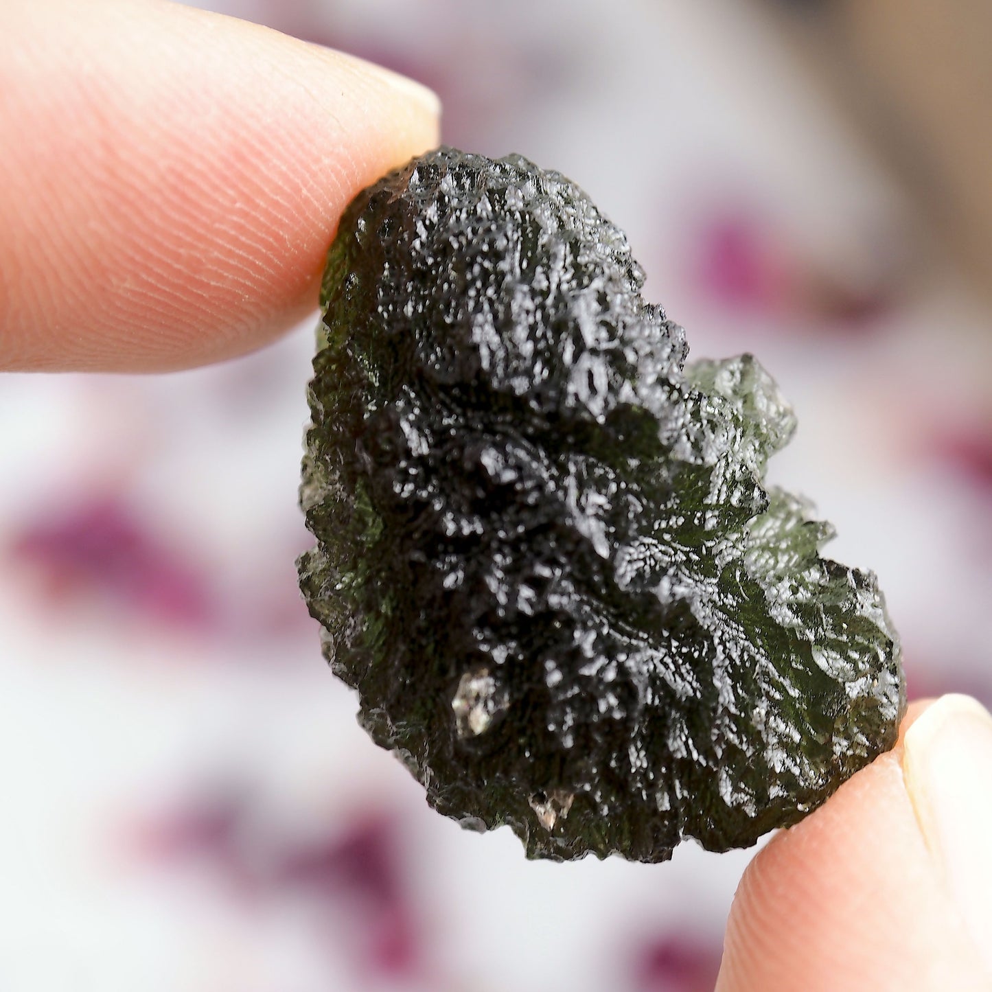High Grade Genuine Moldavite Free Form Collectors Specimen From Czech Republic #1