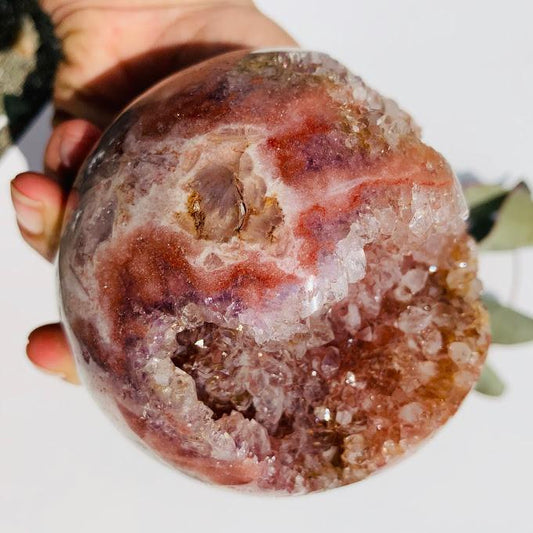 Amazing High Grade XXL Pink Amethyst Druzy Geode Sphere~ Locality Patagonia