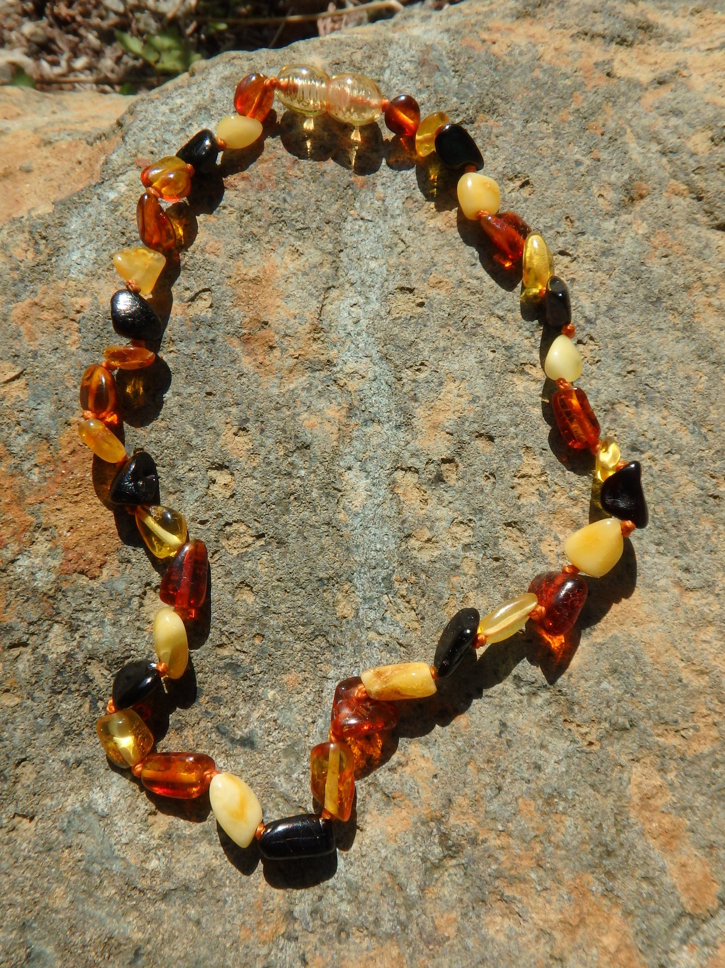 Multi Colored Baby/Child Lithuanian Baltic Amber Necklace - Earth Family Crystals