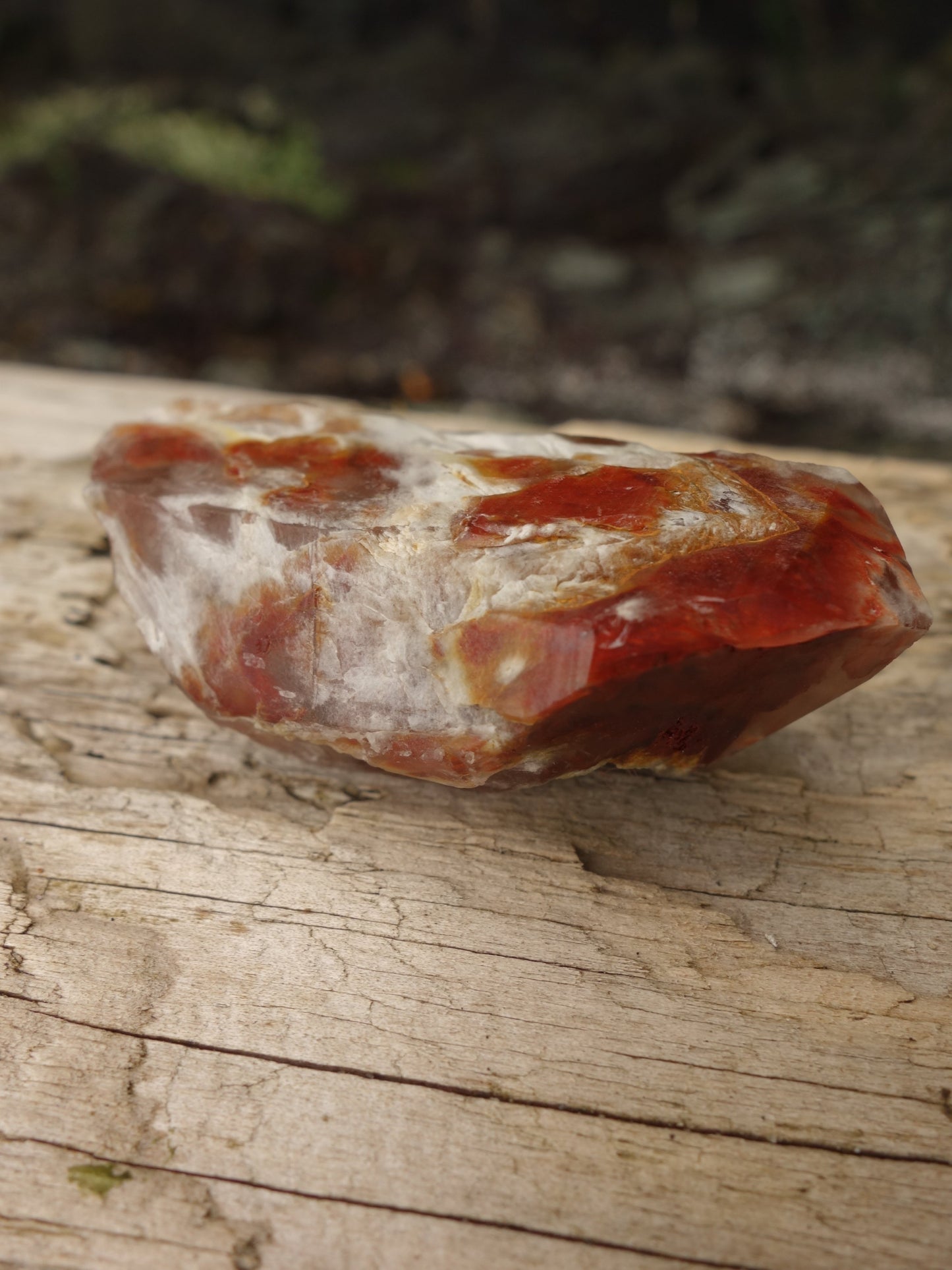 Intense Deep Red Inclusions Angel Phantom Quartz Natural Point From Brazil - Metiz Tier Price