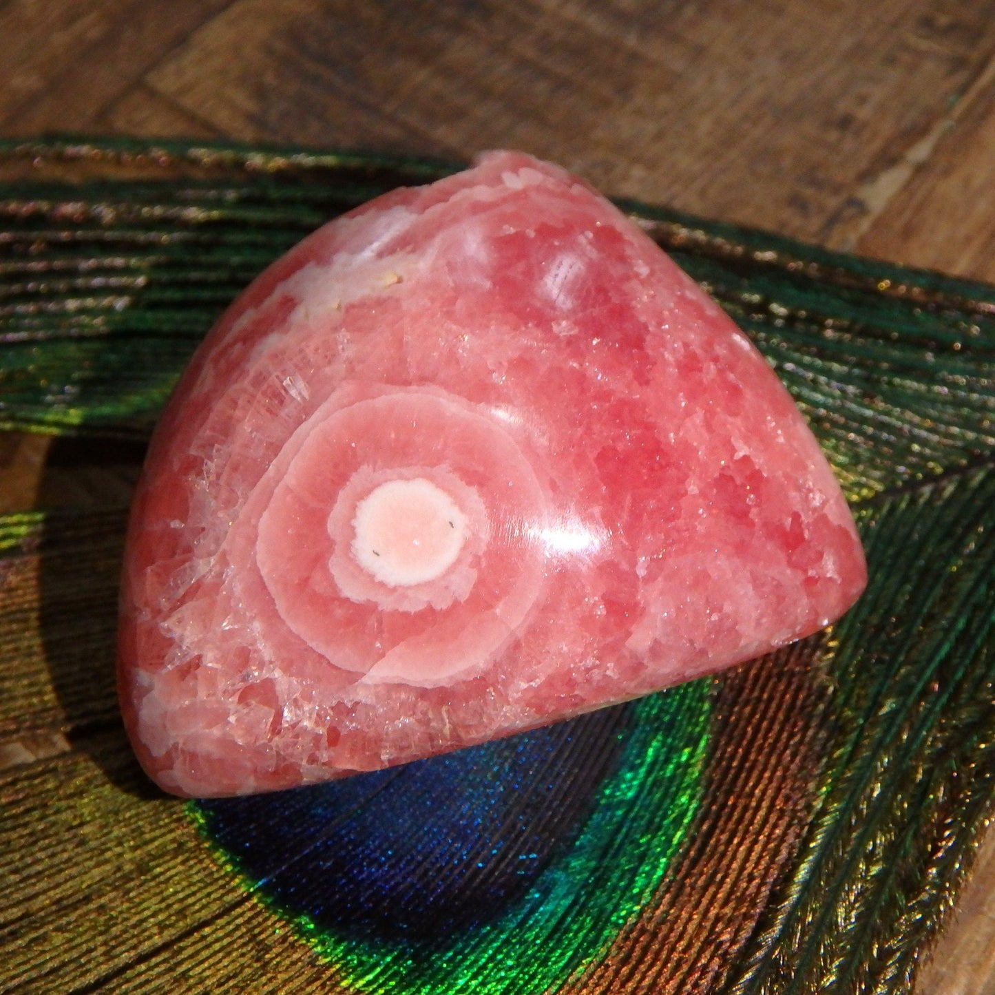 AA Grade Rare Bright Pink Rhodochrosite Partially Polished From Argentina