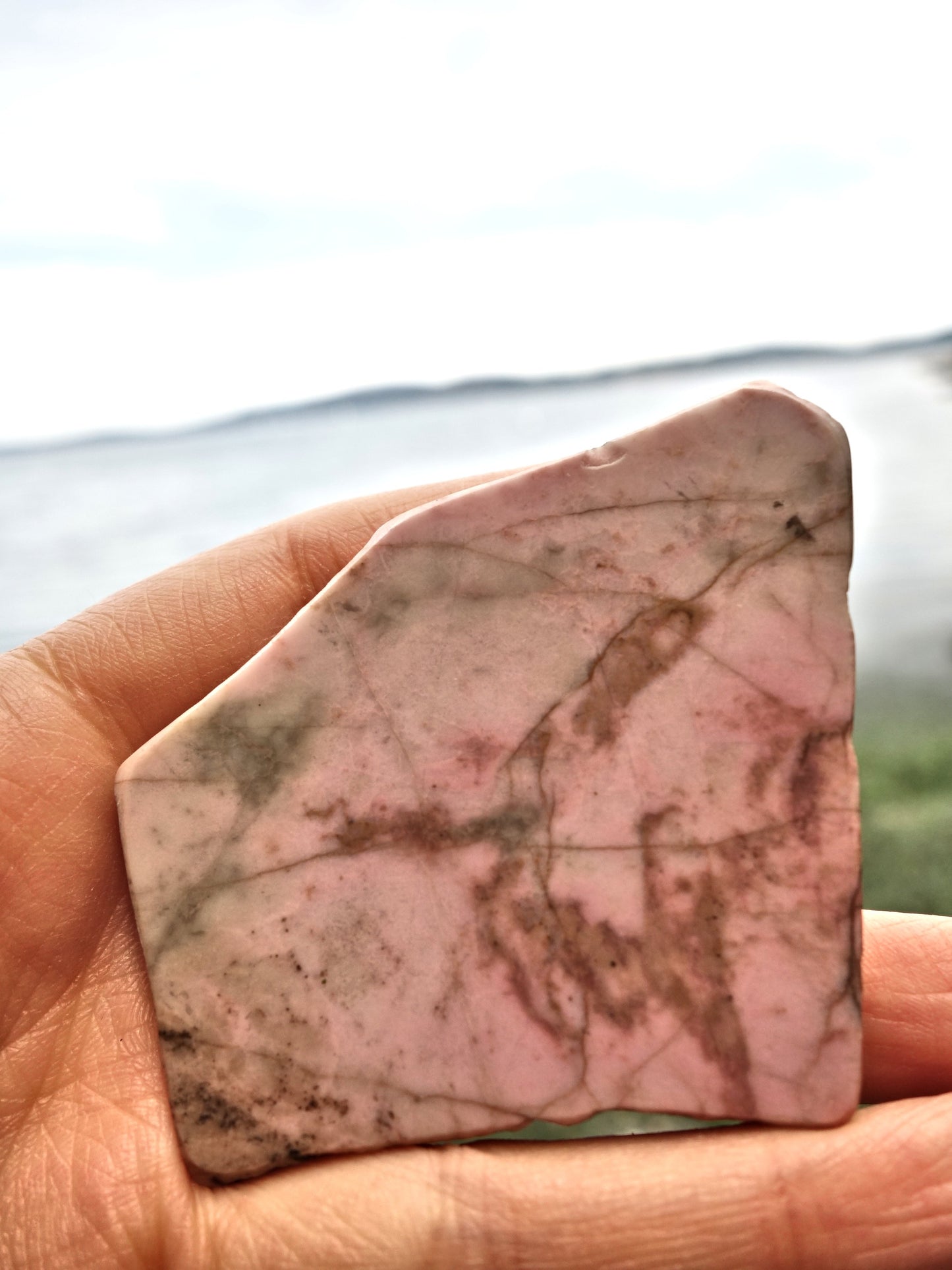 Pretty Creamy Pink Australian Rhodonite Free Form Specimen - Metiz Tier Price