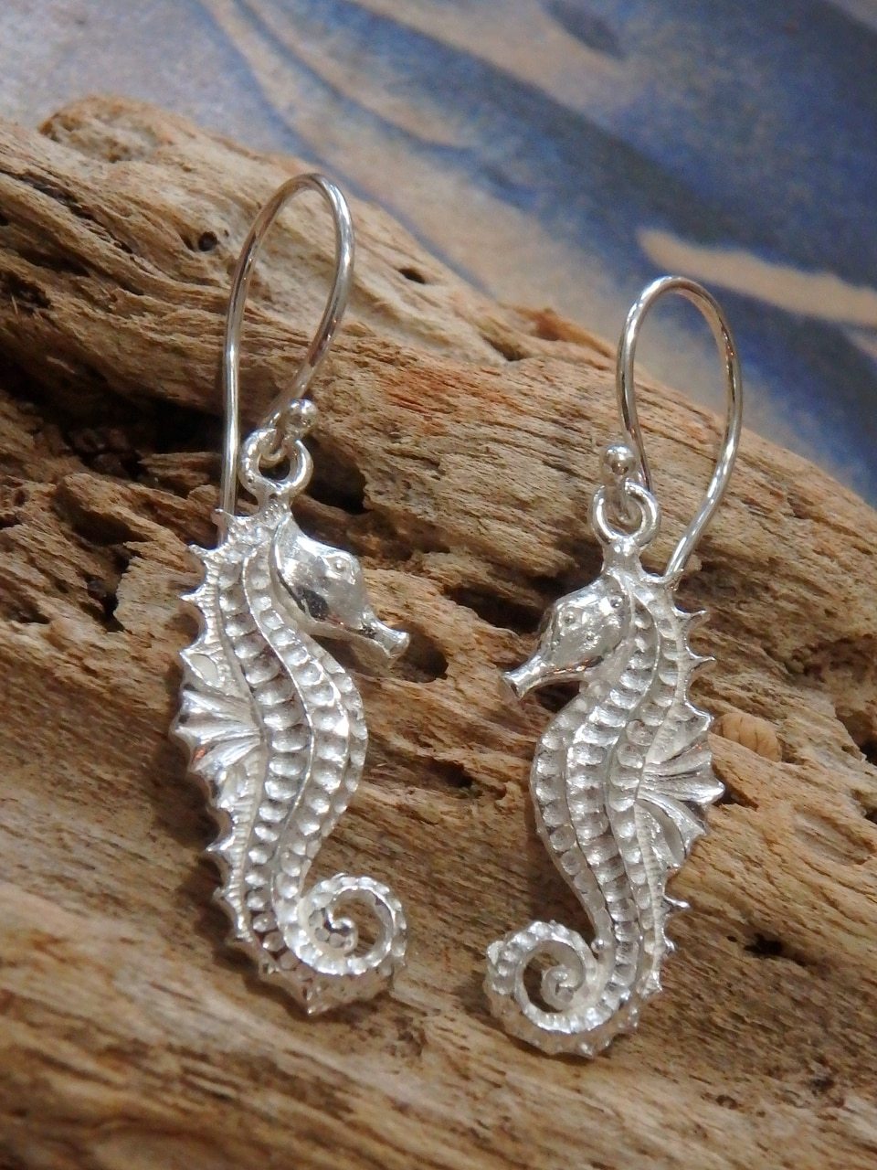 Precious Seahorse Sterling Silver Earrings - Earth Family Crystals