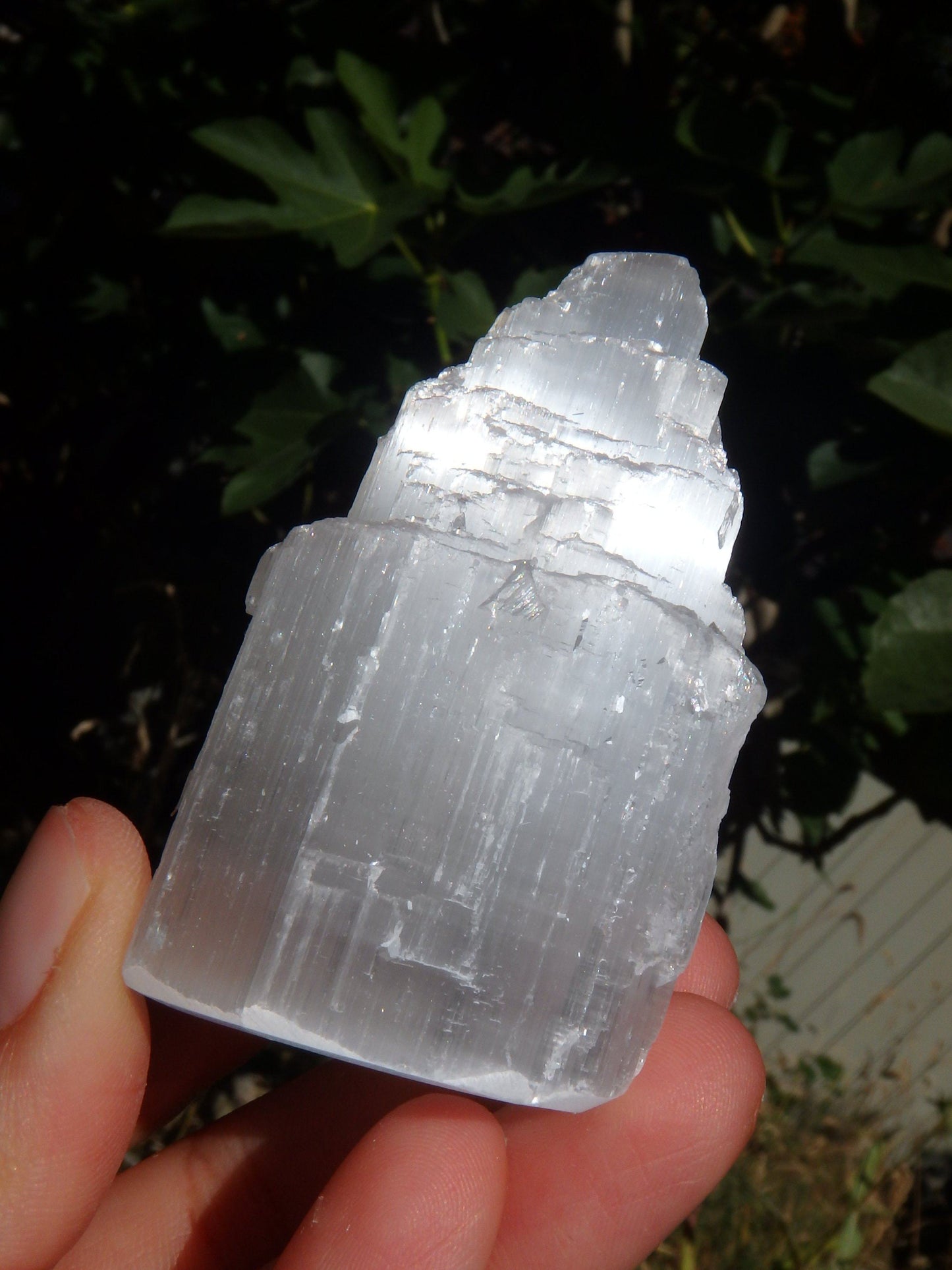 Beautiful Sheen Selenite Iceberg Standing Tower