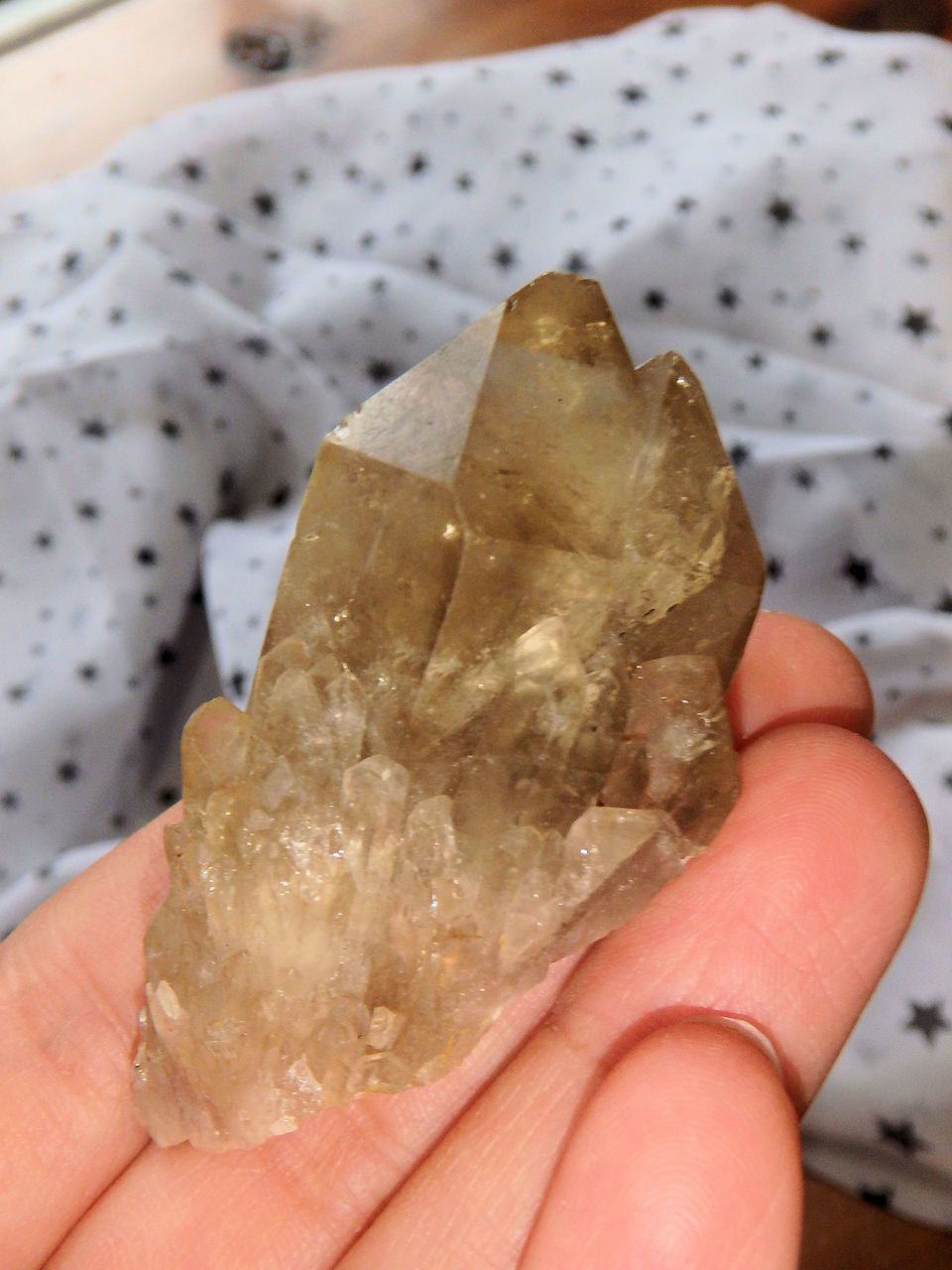 Cathedral Smoky Citrine Quartz Hand Held Point
