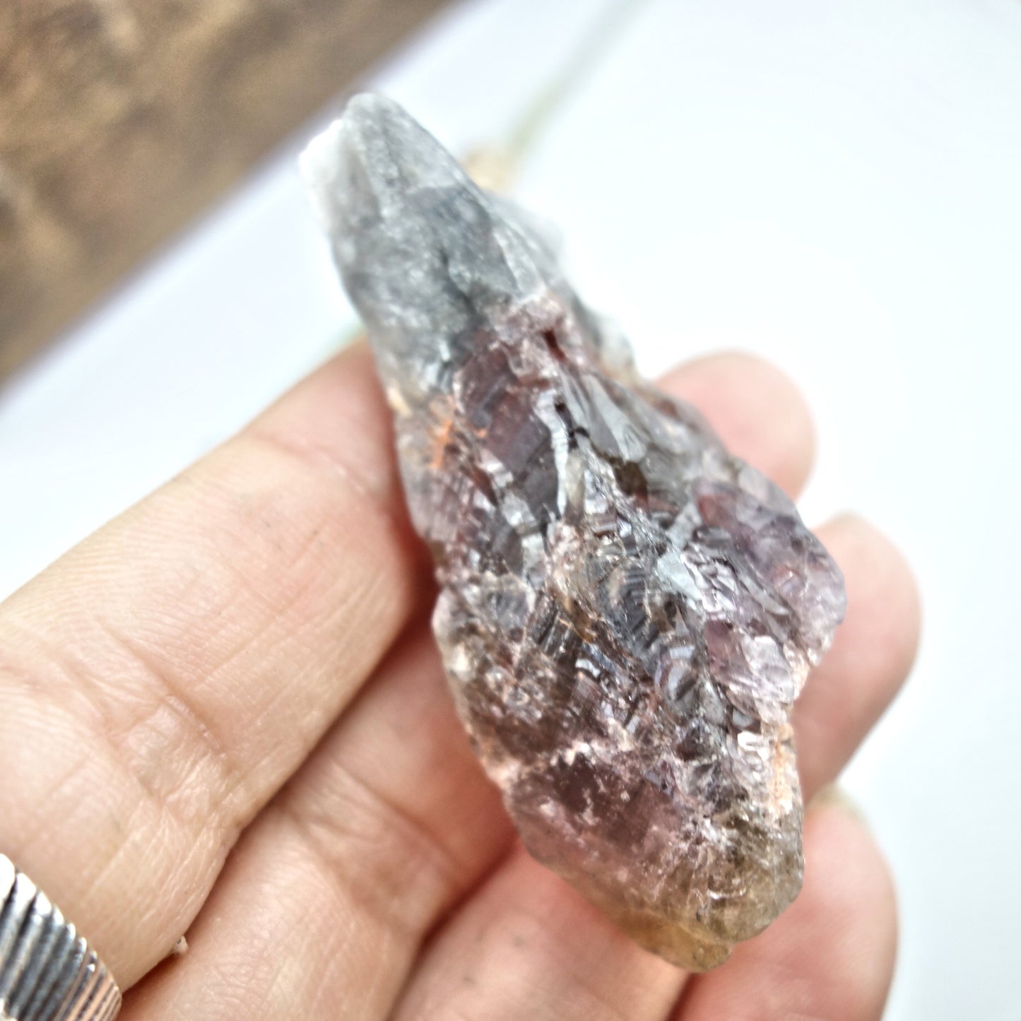 Powerful Raw Super 7 Hand Held Specimen From Brazil 2