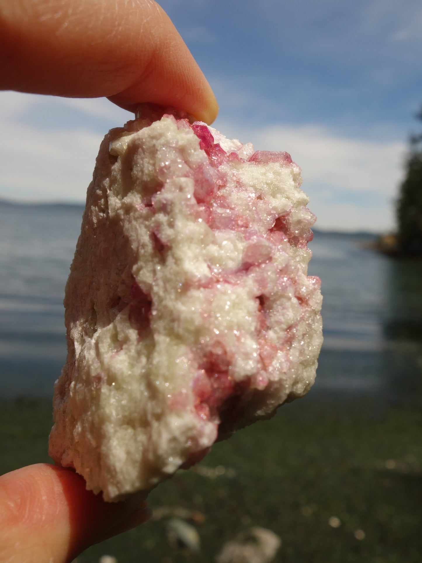 Strawberry Pink Gemmy Crystals Vesuvanite Cluster From Quebec, Canada - Metiz Tier Price