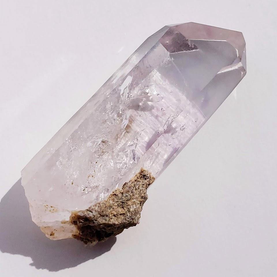 2 Moving Rare Enhydro Water Bubbles~ Brandberg Quartz Point With Light Purple Natural Tint from Namibia