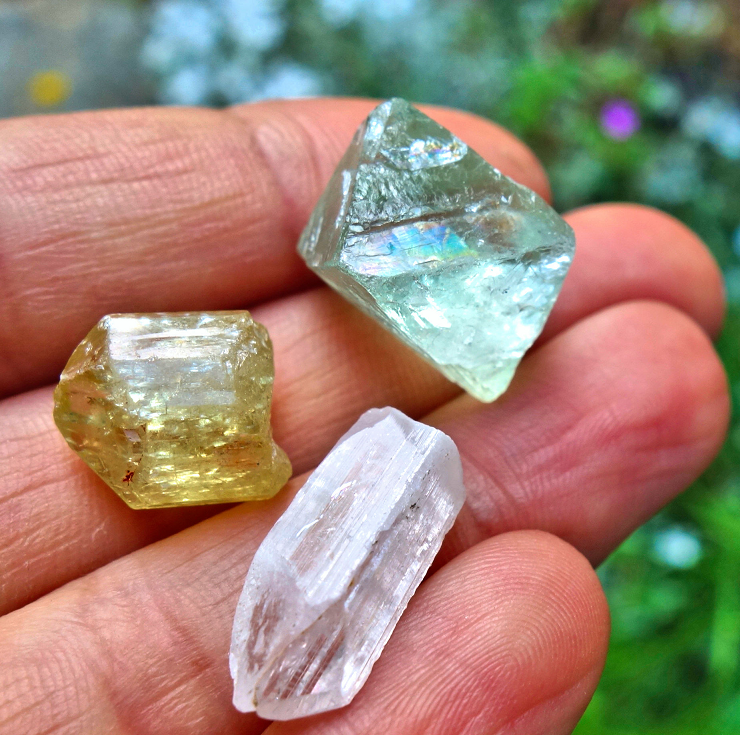 High Vibration Healing Crystal Kit~Includes Danburite, Golden Apatite & Fluorite Octahedron - Earth Family Crystals