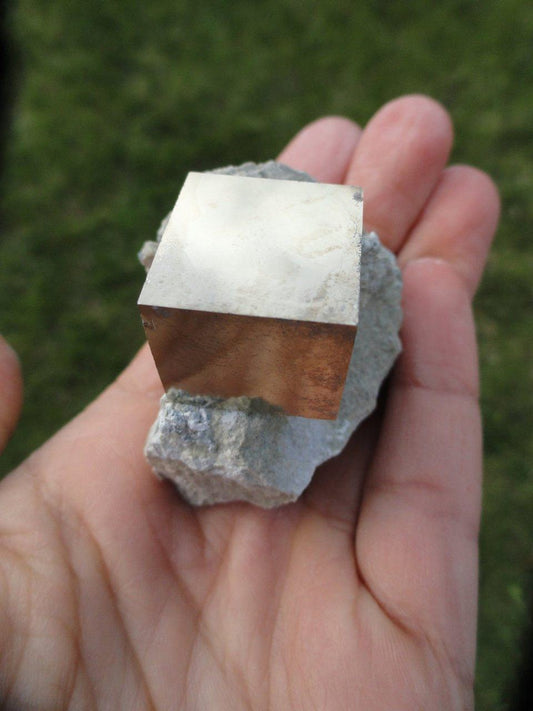 Amazing Natural Pyrite Cube in Matrix*