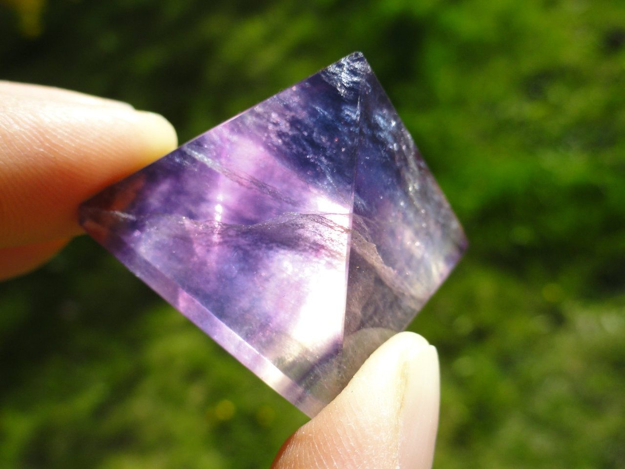 Glowing Rainbow FLUORITE PYRAMID* Default Title - Earth Family Crystals