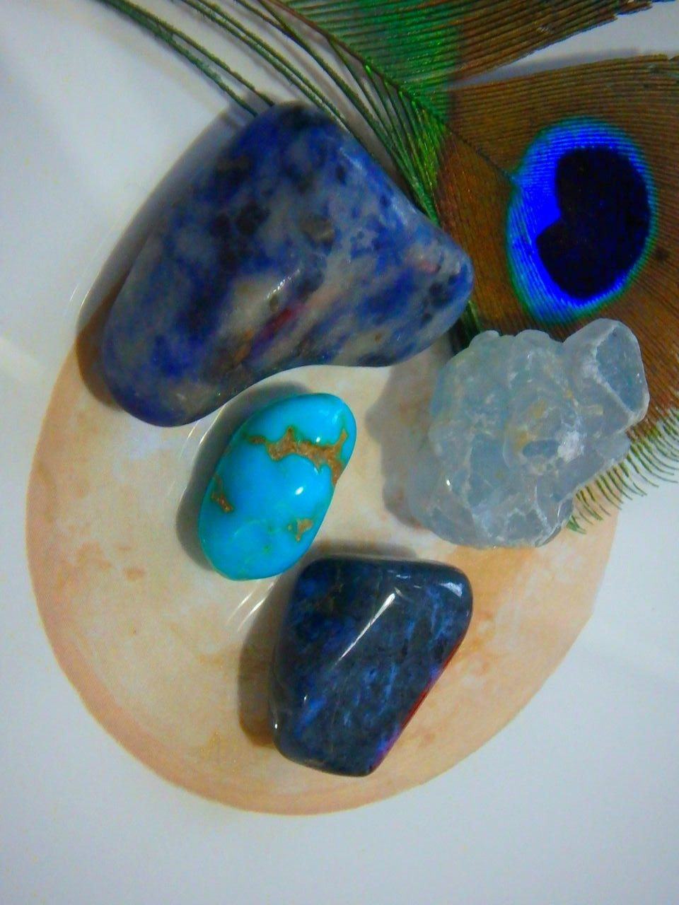 Blue Moon Crystal Kit (Includes Rare Arizona Blue Turquoise, Raw Celestite Crystal, Sodalite & Dumortierite)