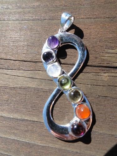 Infinity Pendant - Earth Family Crystals