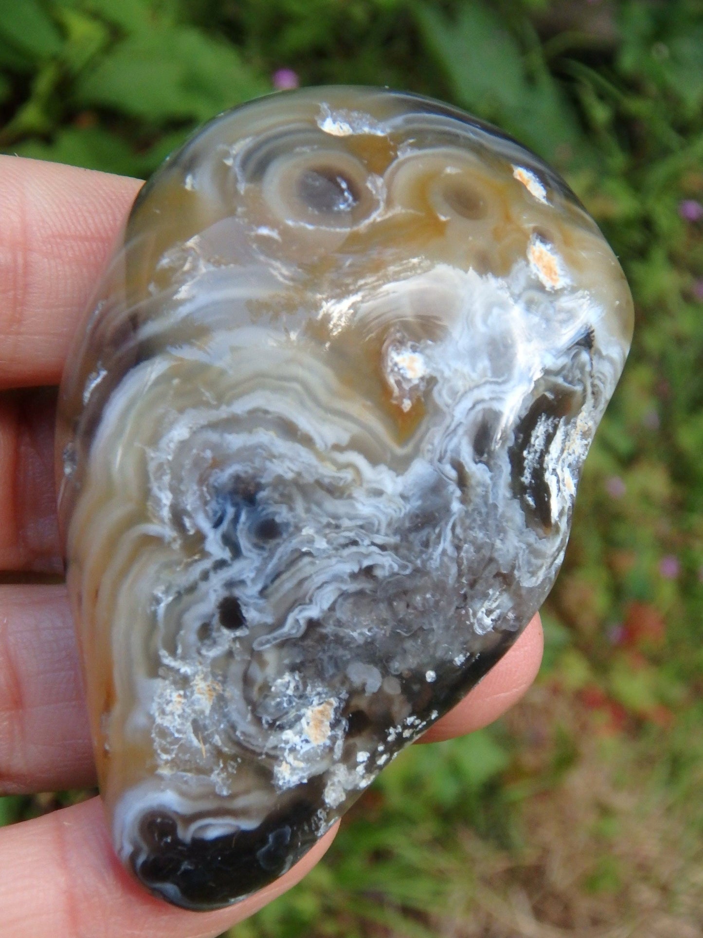  Ancient Water Included Agate Enhydro Polished Specimen From Brazil