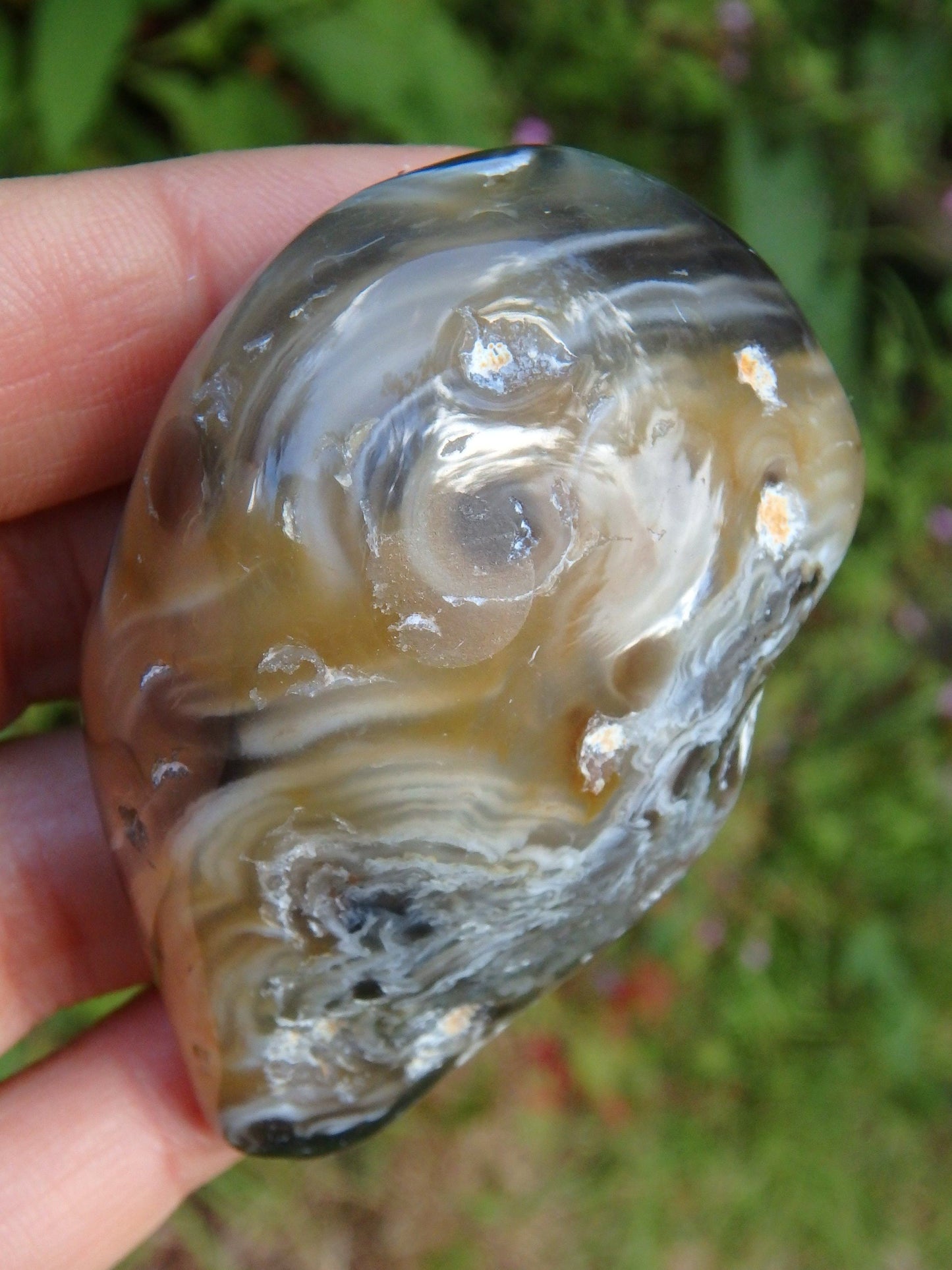  Ancient Water Included Agate Enhydro Polished Specimen From Brazil