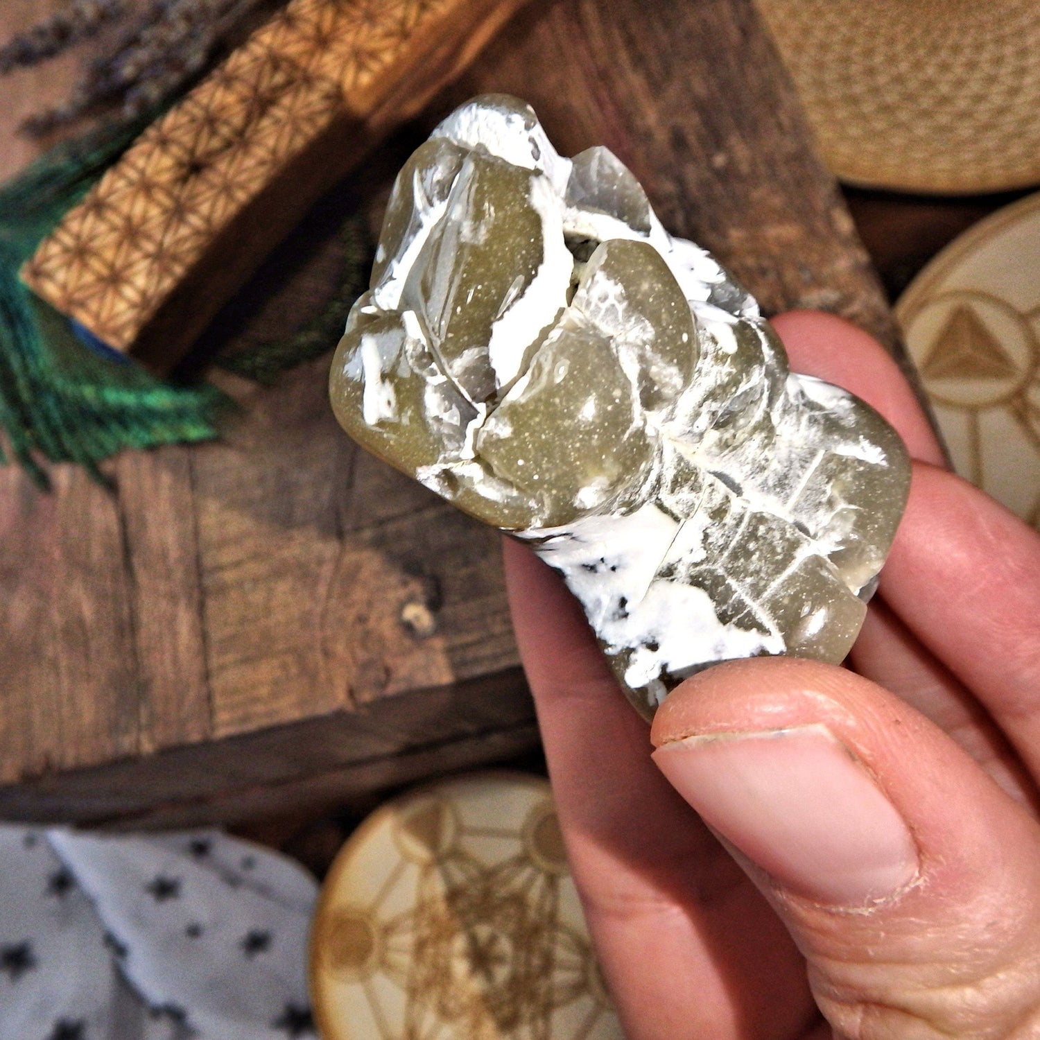  Alligator Agate Free Form With Natural Hole