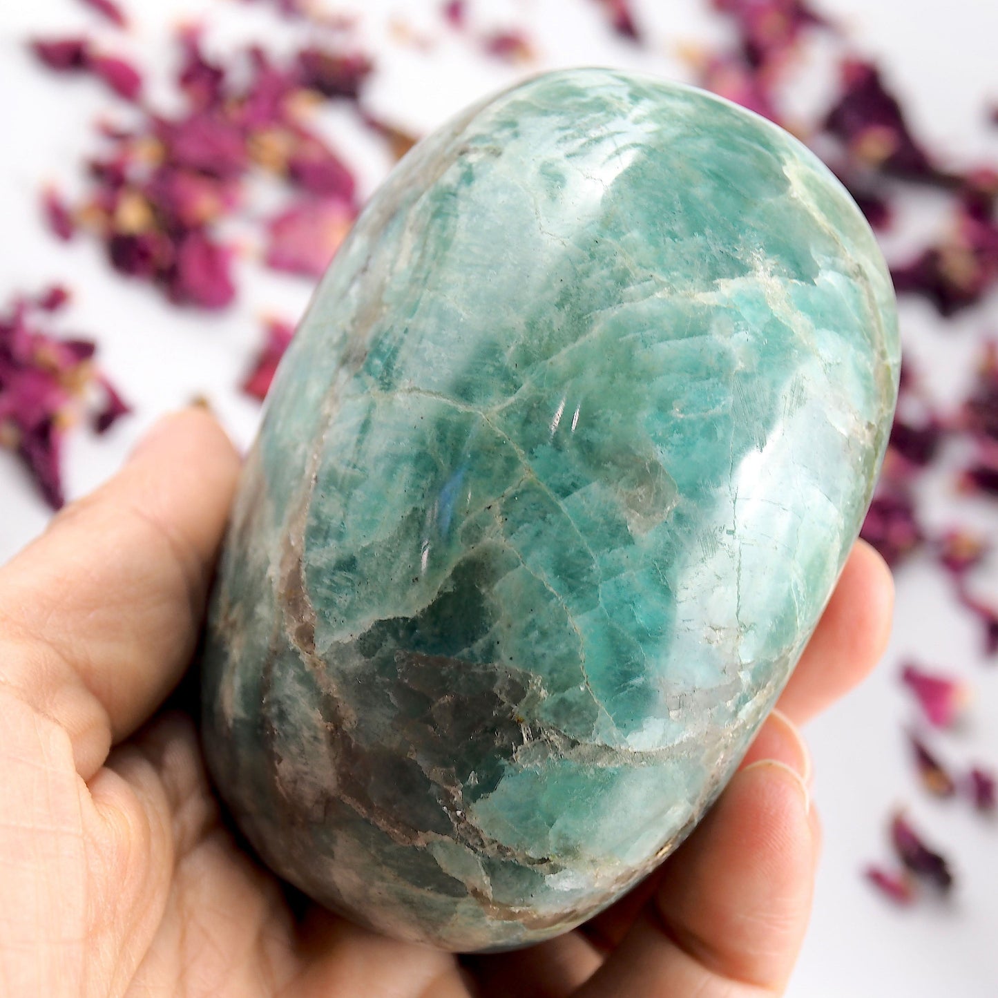  Chunky Marbled Amazonite & Smoky Quartz Gallet Specimen