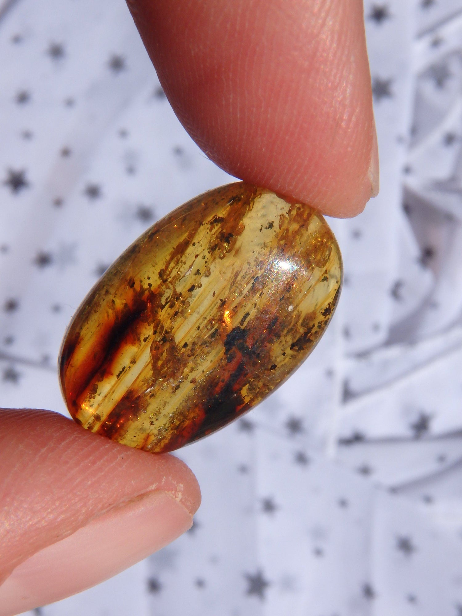  Beautiful Golden Amber Cabochon From Mexico~Ideal For Jewellery Making 2